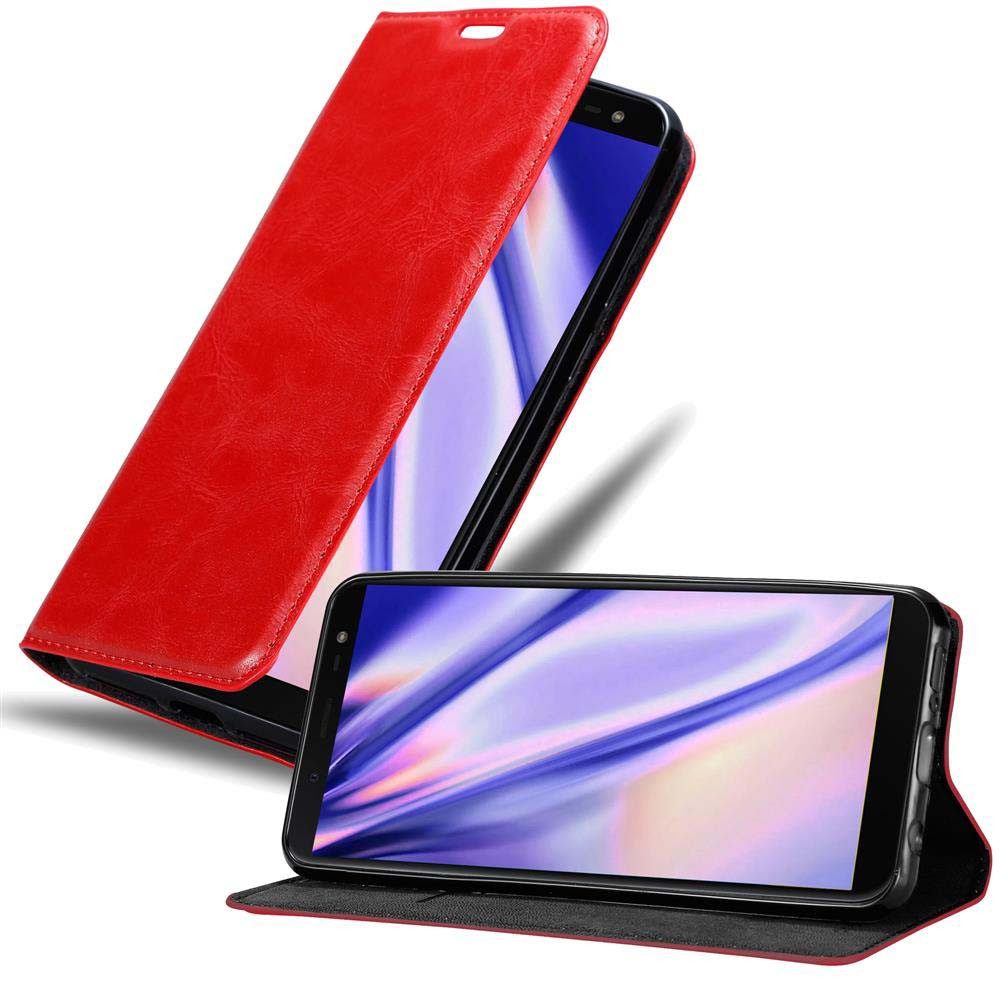 Cadorabo Handyhülle für Samsung Galaxy J6 2018 Hülle Samsung Galaxy J6 2018, Hülle Schutzhülle mit Standfunktion, Magnetverschluss und Kartenfach