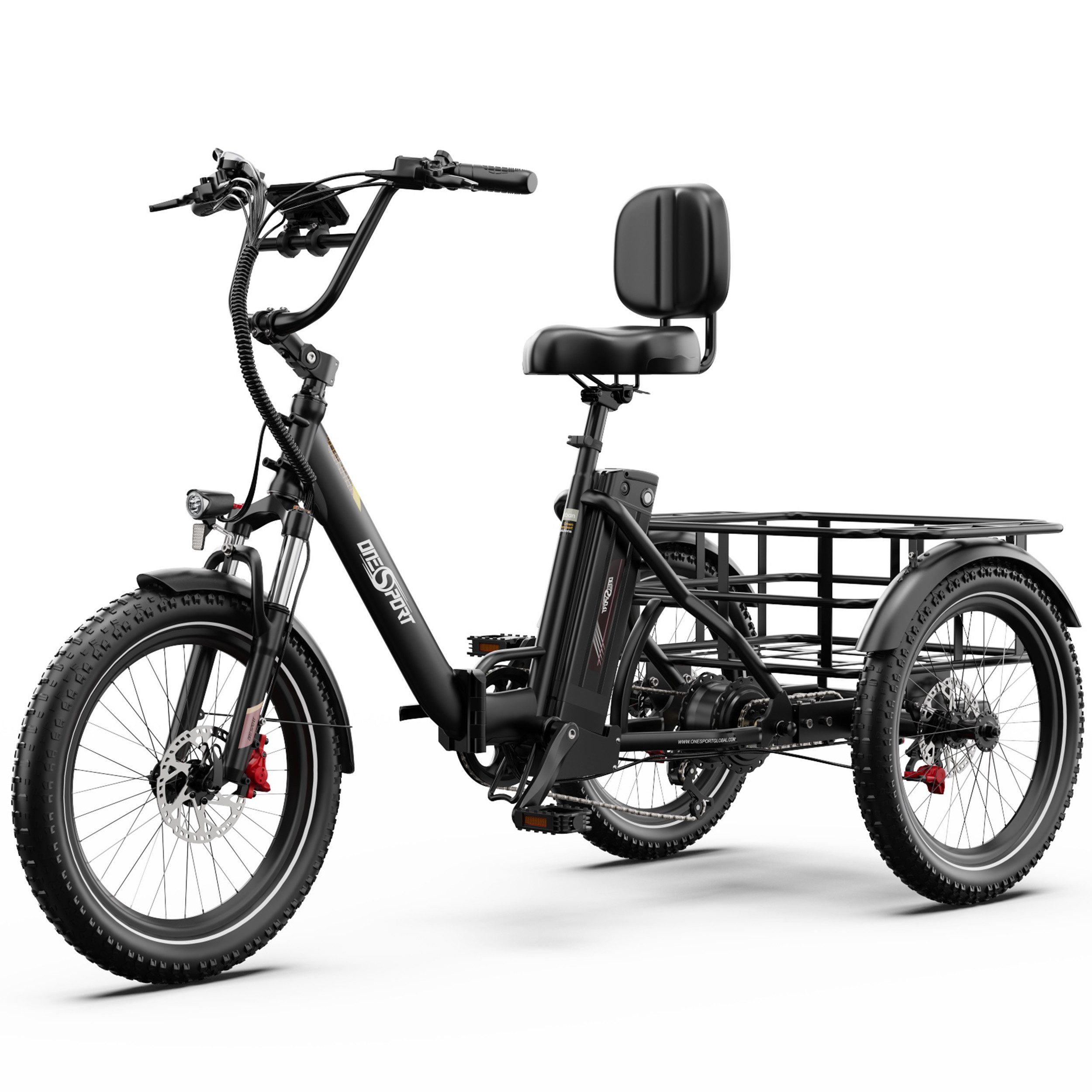 Onesport E-Bike Cityrad OT30 Pro 3 rad Faltbares Damen u. Herren E-Fahrrad 864WH, 90 km, Kettenschaltung, Heckmotor, 864 Wh, Pedelec