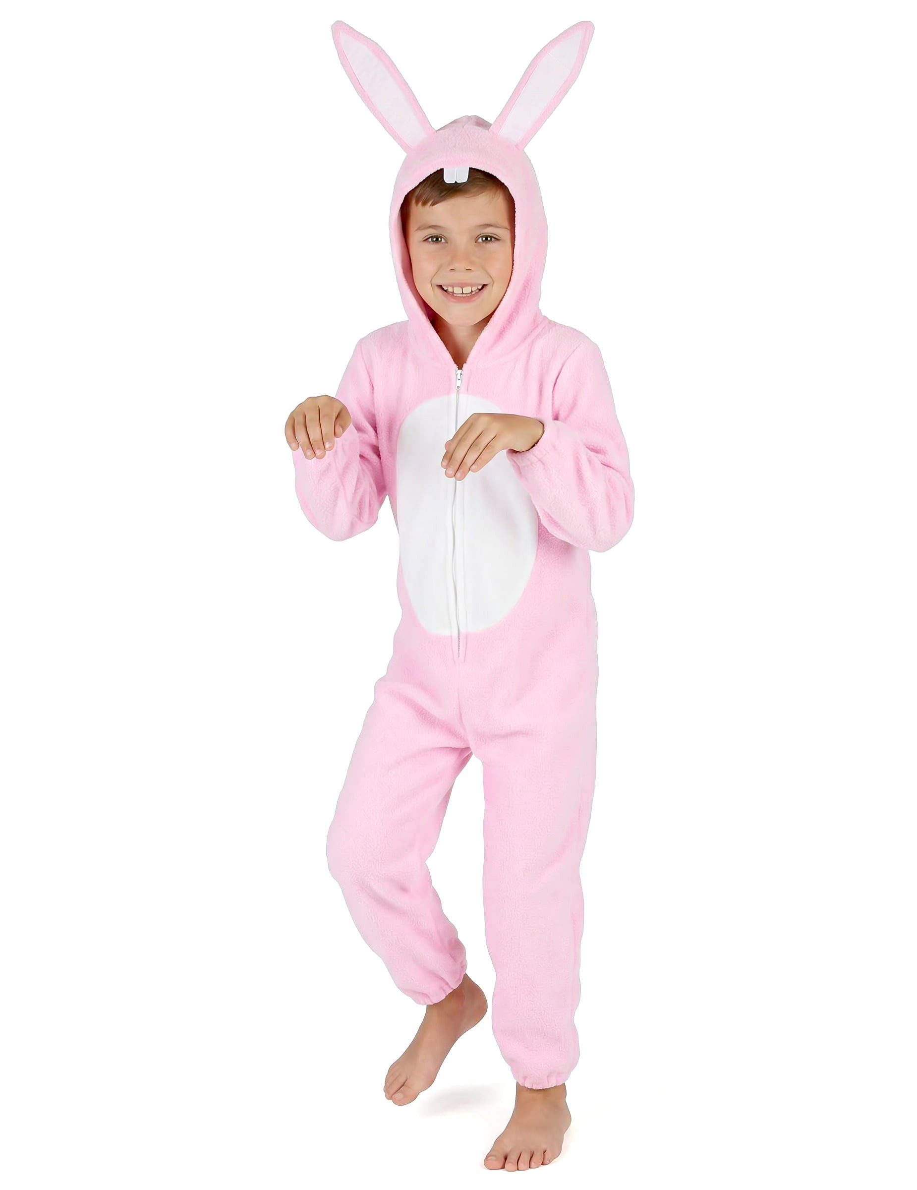 JADEO Kostüm Niedliches Häschen-Kostüm Hasen-Kinderkostüm rosa-weiss