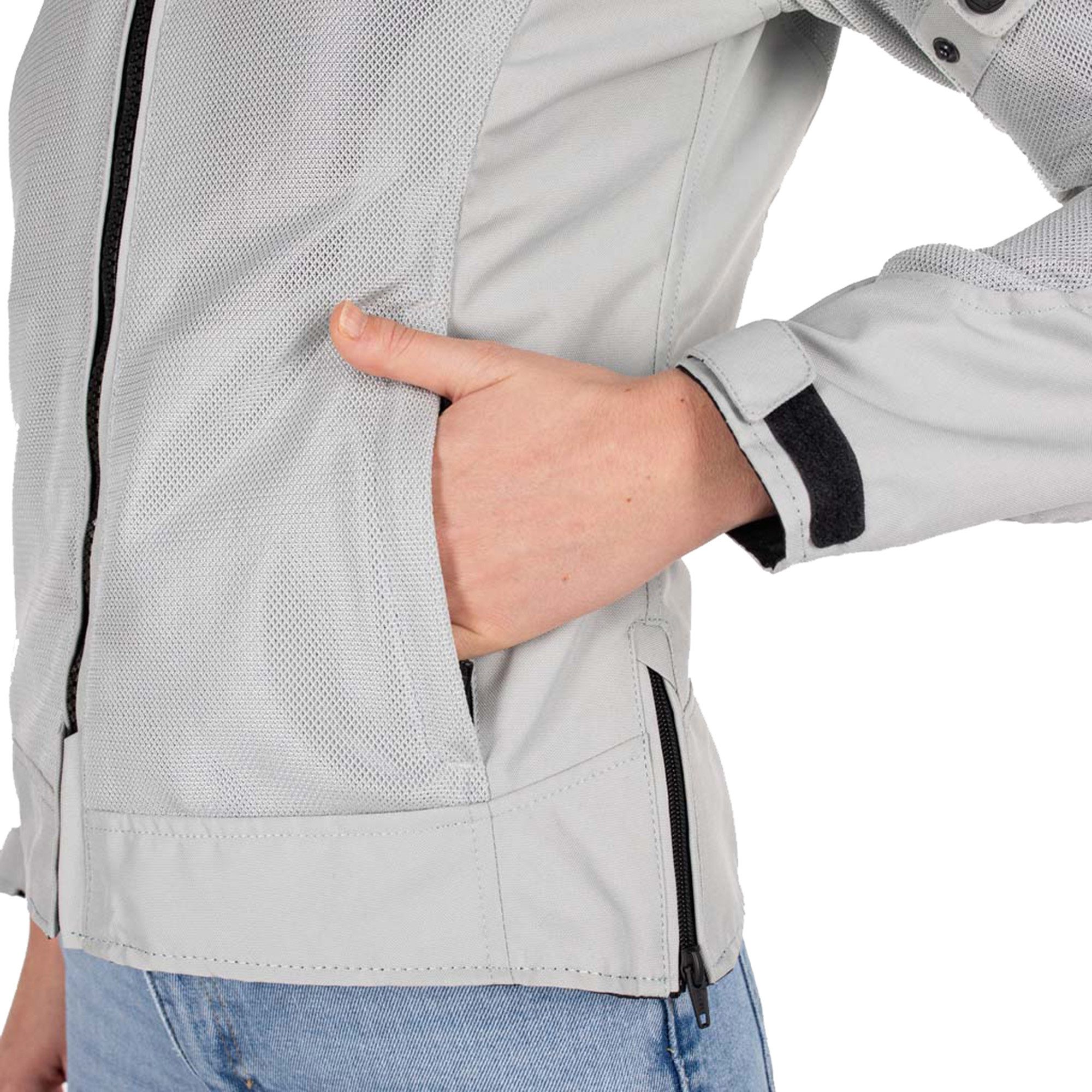Rusty Stitches Motorradjacke Super Jodi Damen Motorrad Textiljacke Ellenbogenprotektoren enthalten,Schulterprotektoren enthalten