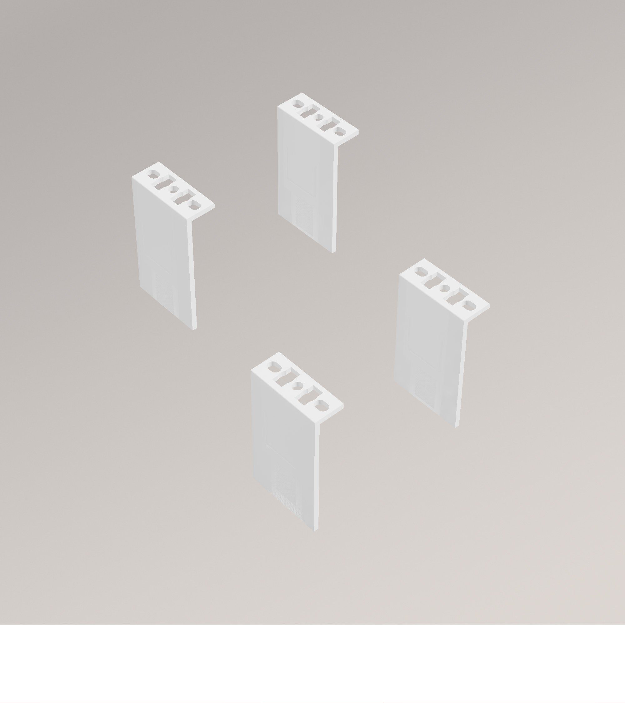 Sichtschutzbefestigung SET - "Stick & Fix Front", LYSEL®, (1-tlg), HxB 50x32mm weiß