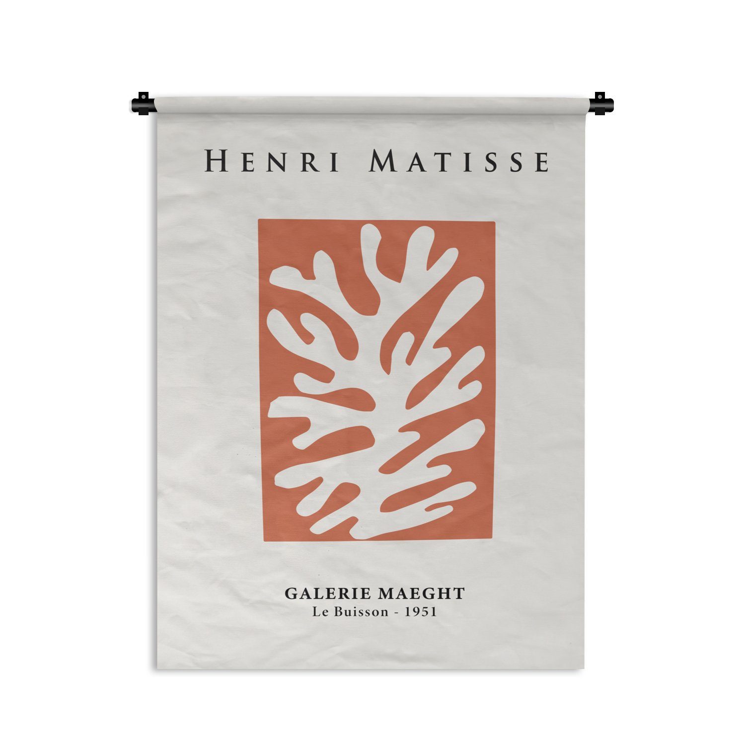 MuchoWow Wanddekoobjekt Abstrakt - Alte Meister - Rot - Henri Matisse, Deko für an der Wand, Wohnzimmer, Tapisserie, Schlafzimmer
