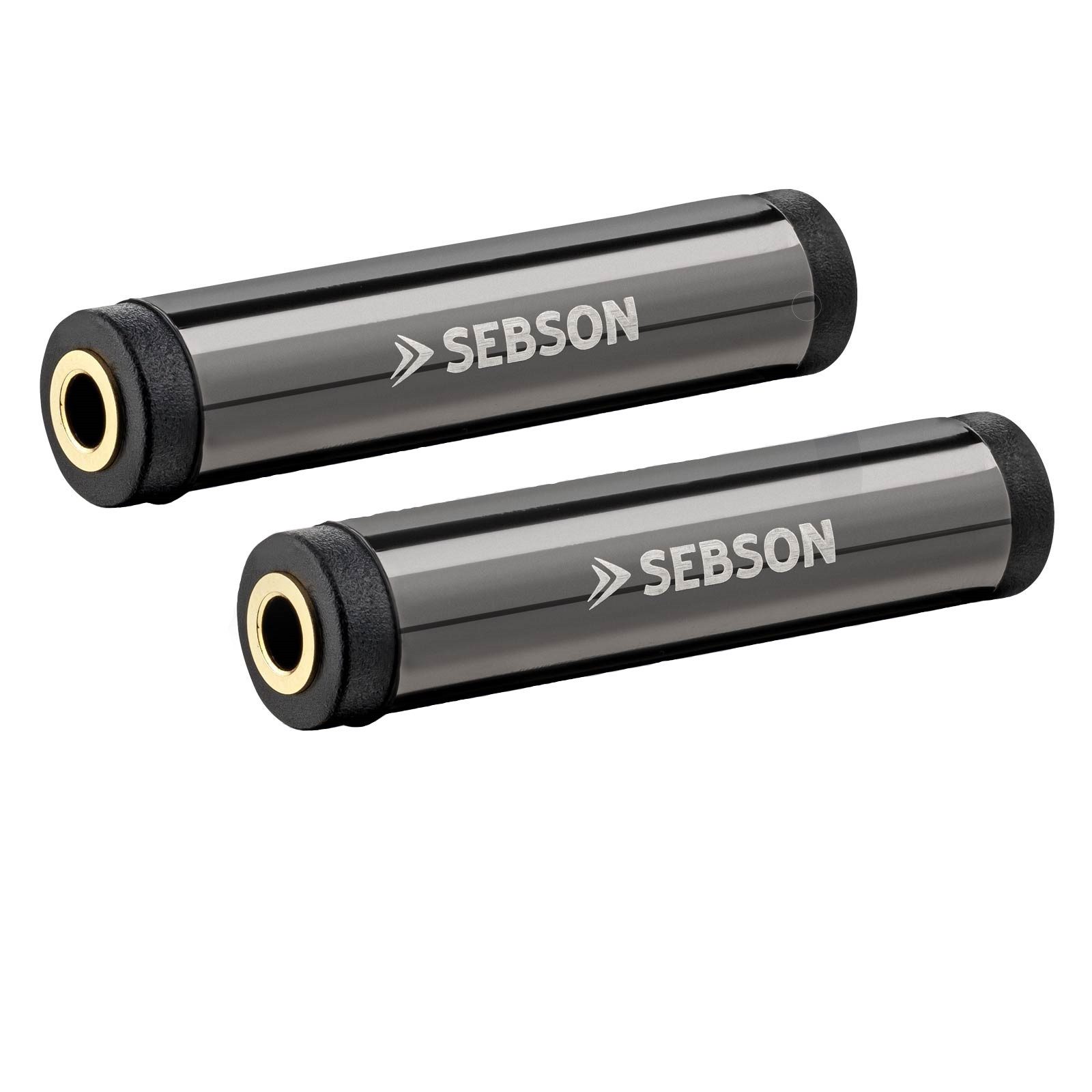 SEBSON 2x Klinken Kupplung 3,5mm Stereo, weiblich/weiblich - AUX Adapter Audio-Adapter