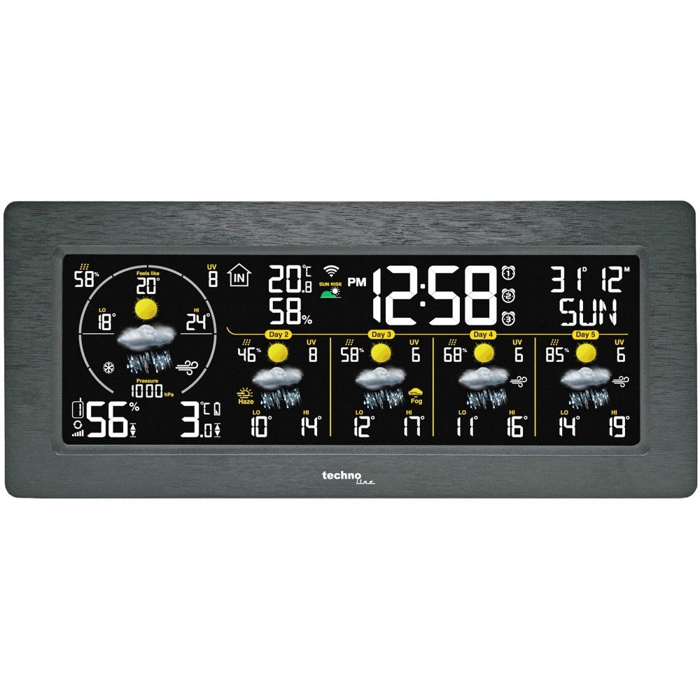 technoline WD 3050 Smart Life - Wetterstation - schwarz Wetterstation – Bild 2 von 2
