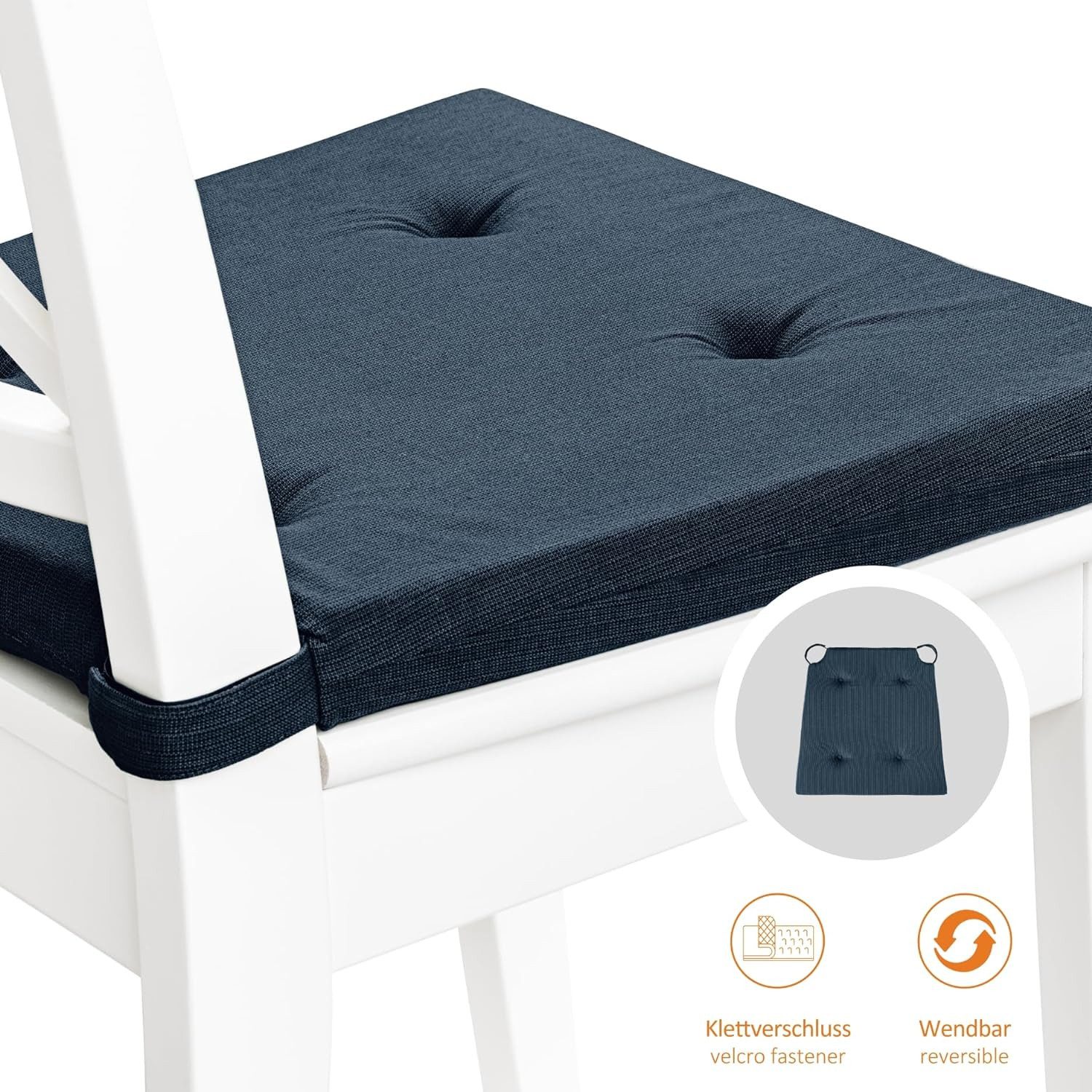 sleepling Stuhlkissen Sitzkissen, für Indoor und Outdoor, mit Klettverschluss, langlebig und abriebfest