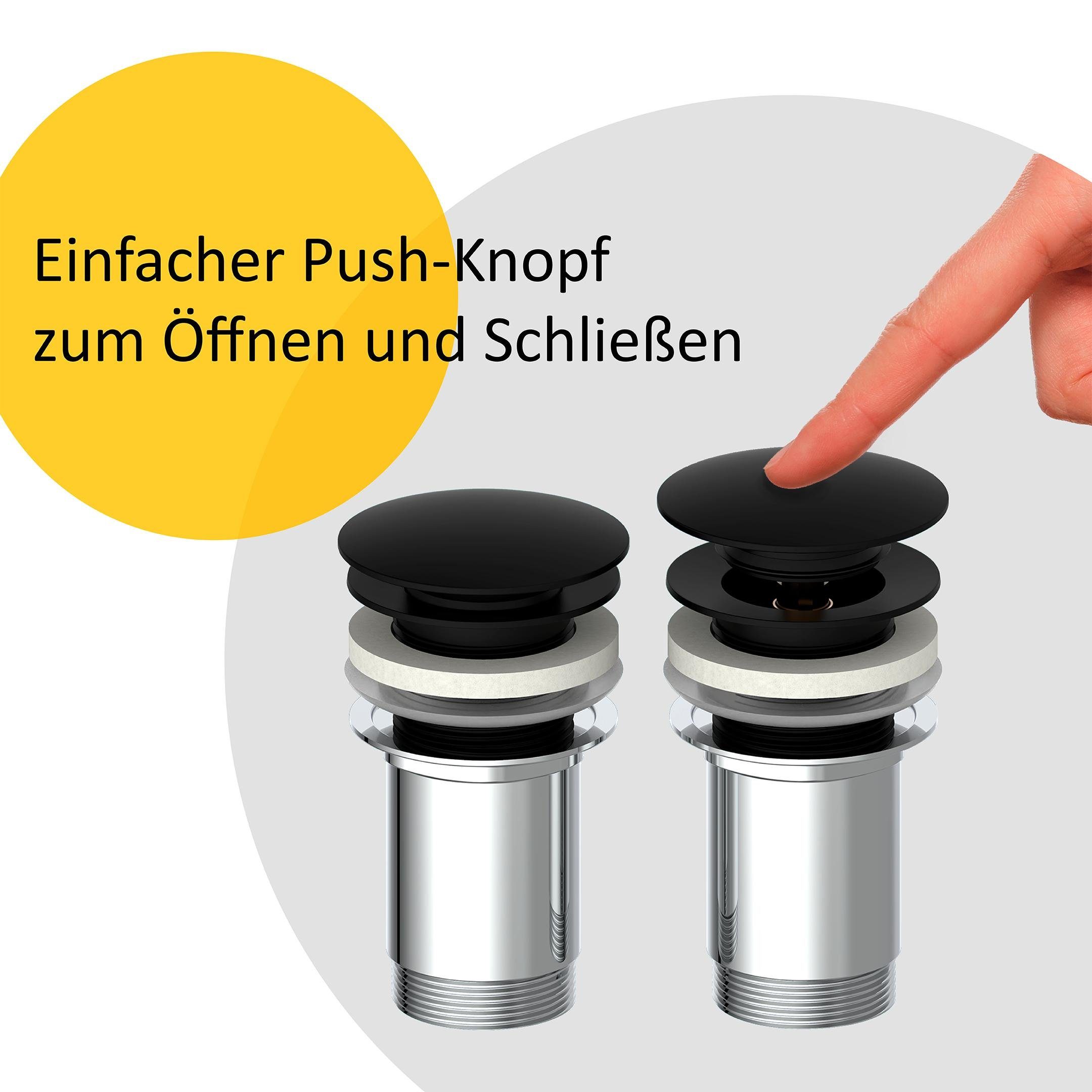 instmaier Ablaufventil Pop-Up-Ventil für Waschbecken, Trendfarbe günstig online kaufen