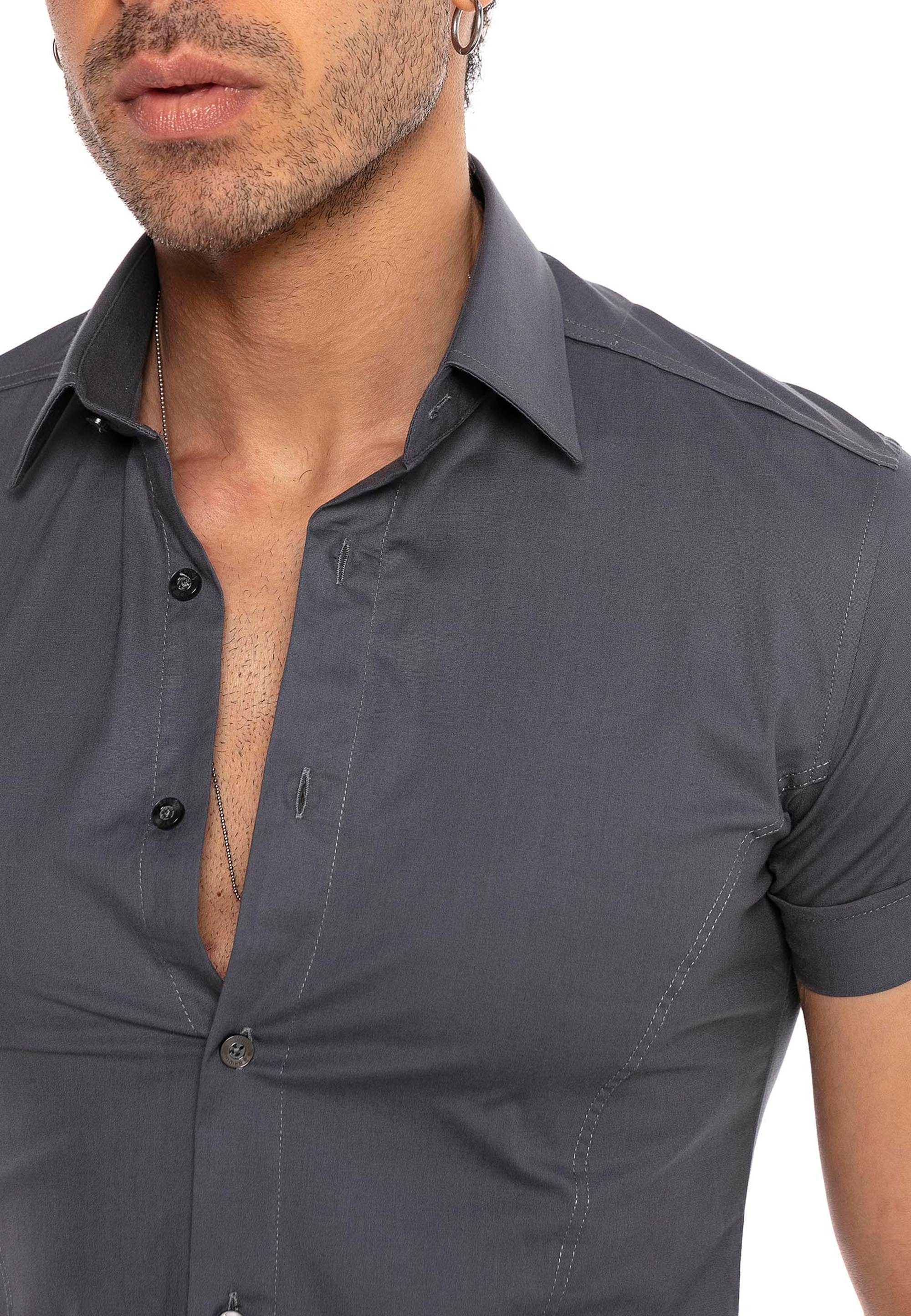 RedBridge Kurzarmhemd Slim Fit – Eleganter Look, Stretch-Material, Figurbetont