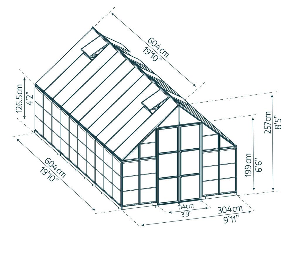 Palram - Canopia Gewächshaus, x 257  | ...