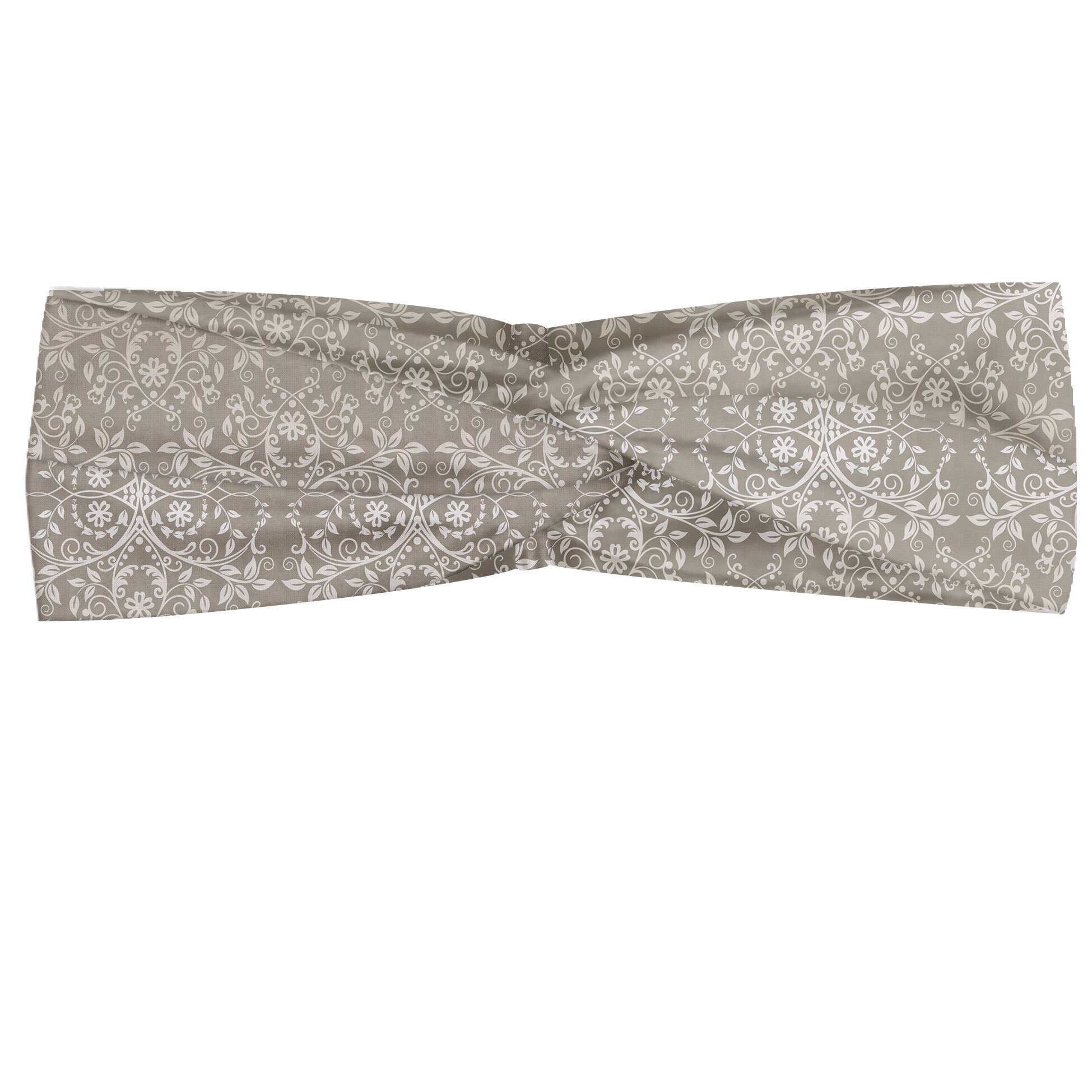 Abakuhaus Stirnband Elastisch und alltags accessories Paisley Angenehme Victorian Grau Pattern