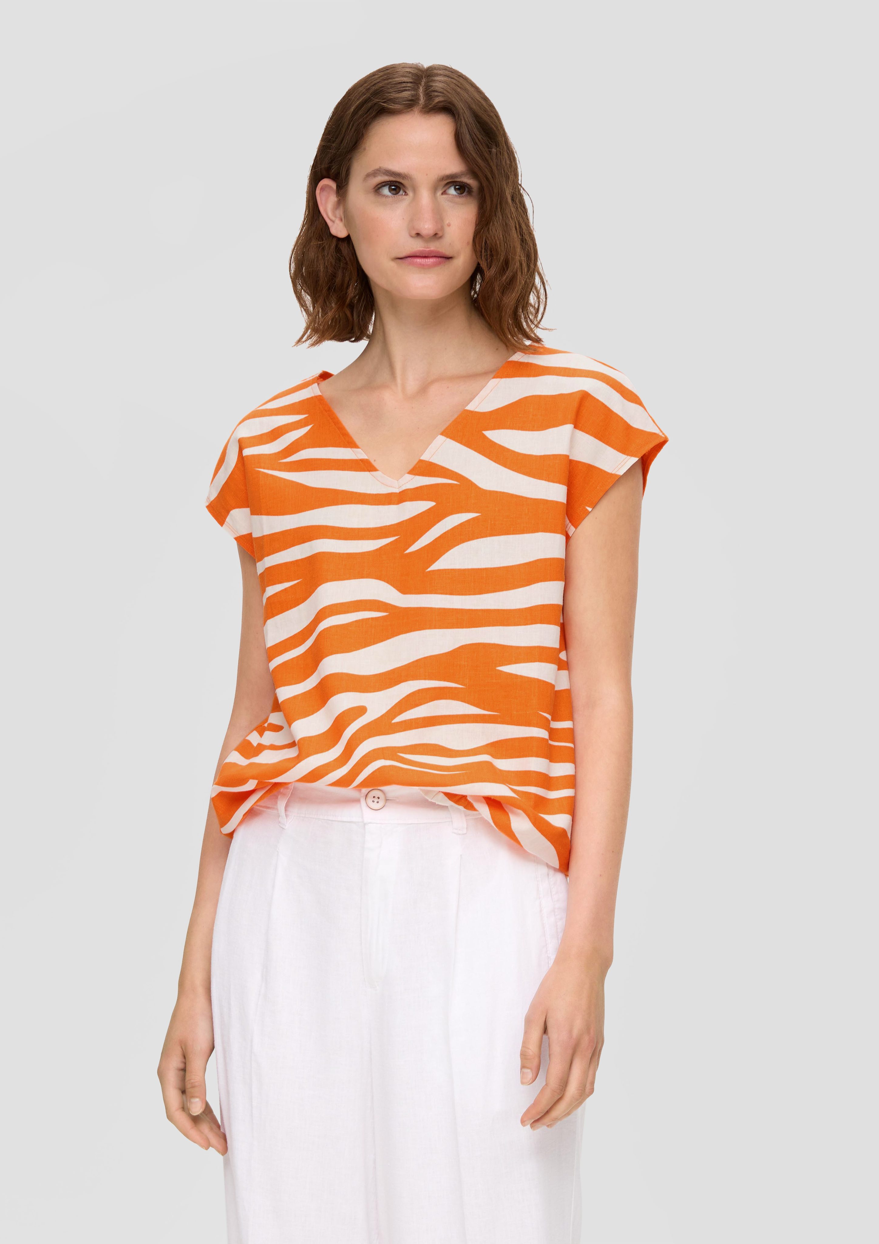 s.Oliver Shirttop T-Shirt mit Animal-Muster