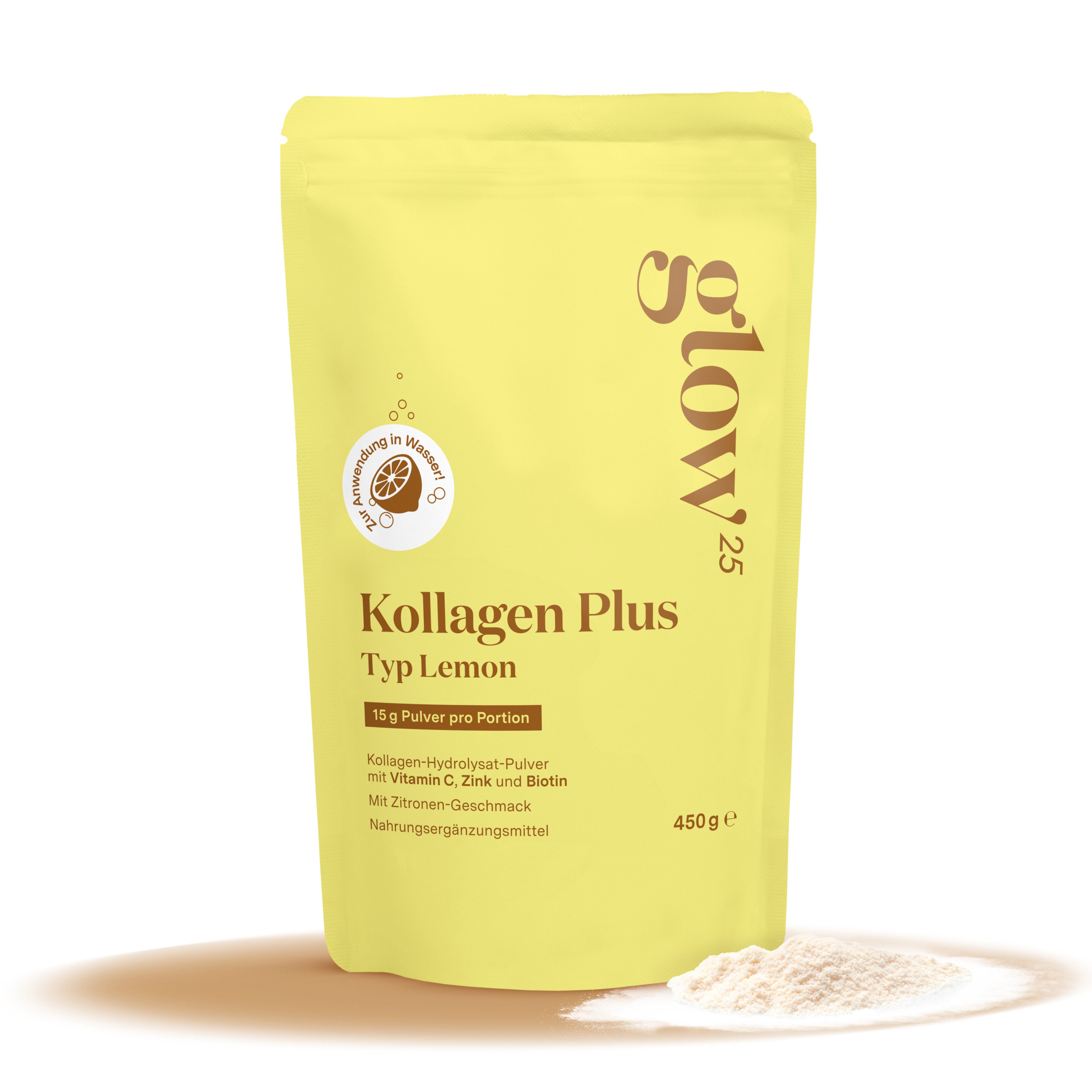 Glow25 Glow25® Collagen Plus Typ Lemon [450g] Pulver, 450 g