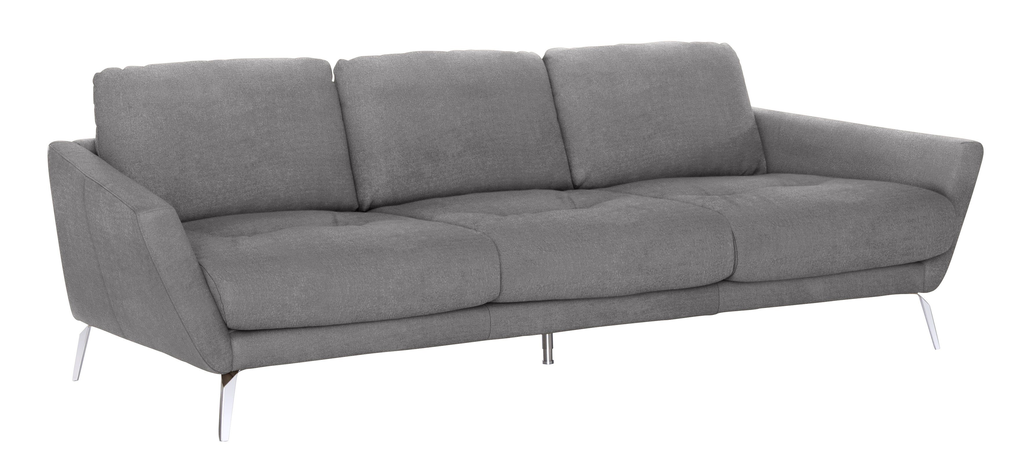 W.SCHILLIG Big-Sofa im Füße Heftung mit softy, dekorativer Chrom Sitz, glänzend