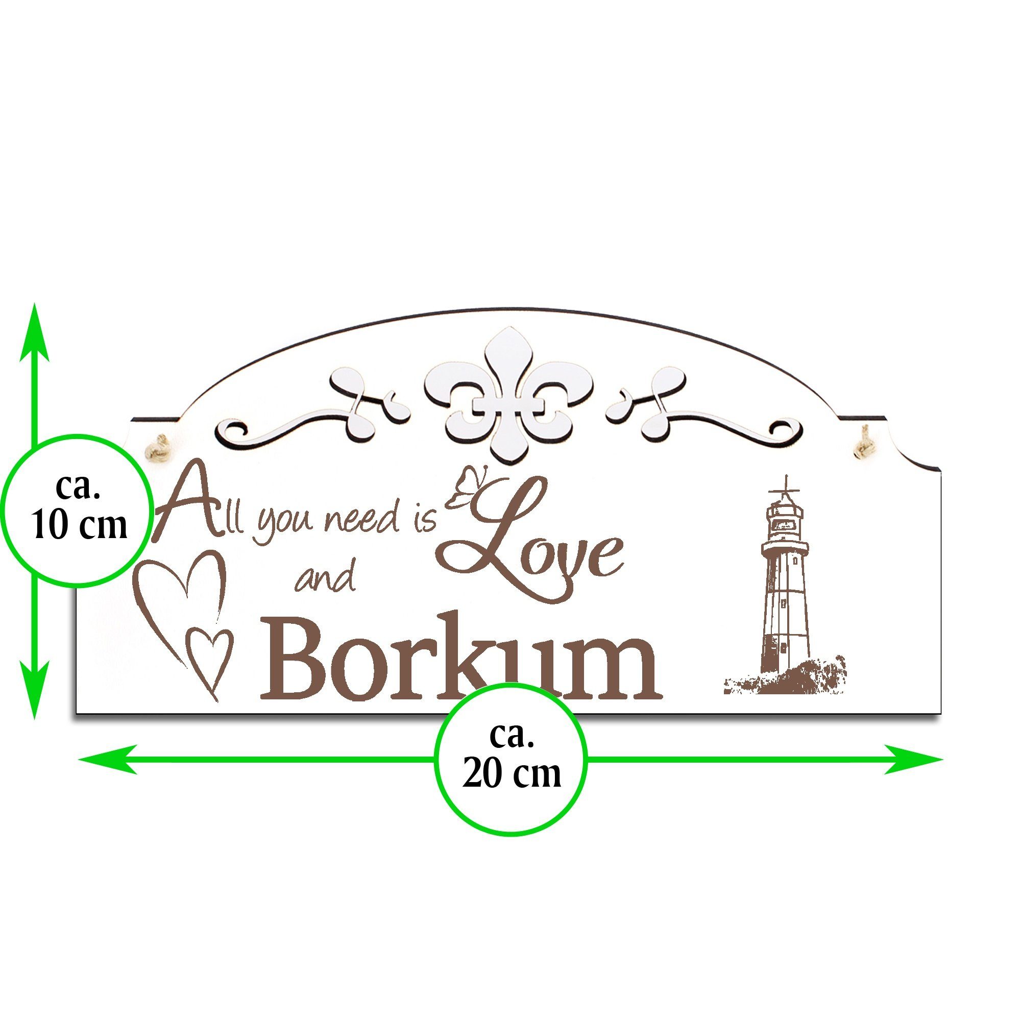 Dekolando Hängedekoration Insel Borkum Leuchtturm Deko günstig online kaufen