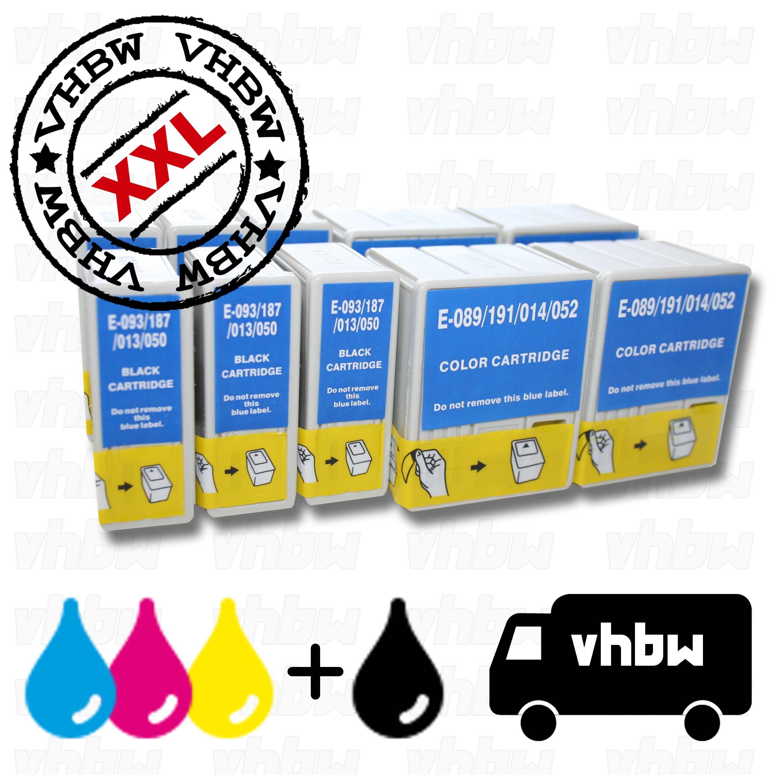 vhbw Tintenpatrone (passend für Kompatibel mit Epson Stylus Color 800, 850, 860, C40 Drucker & Kopierer Tintenstrahldrucker)