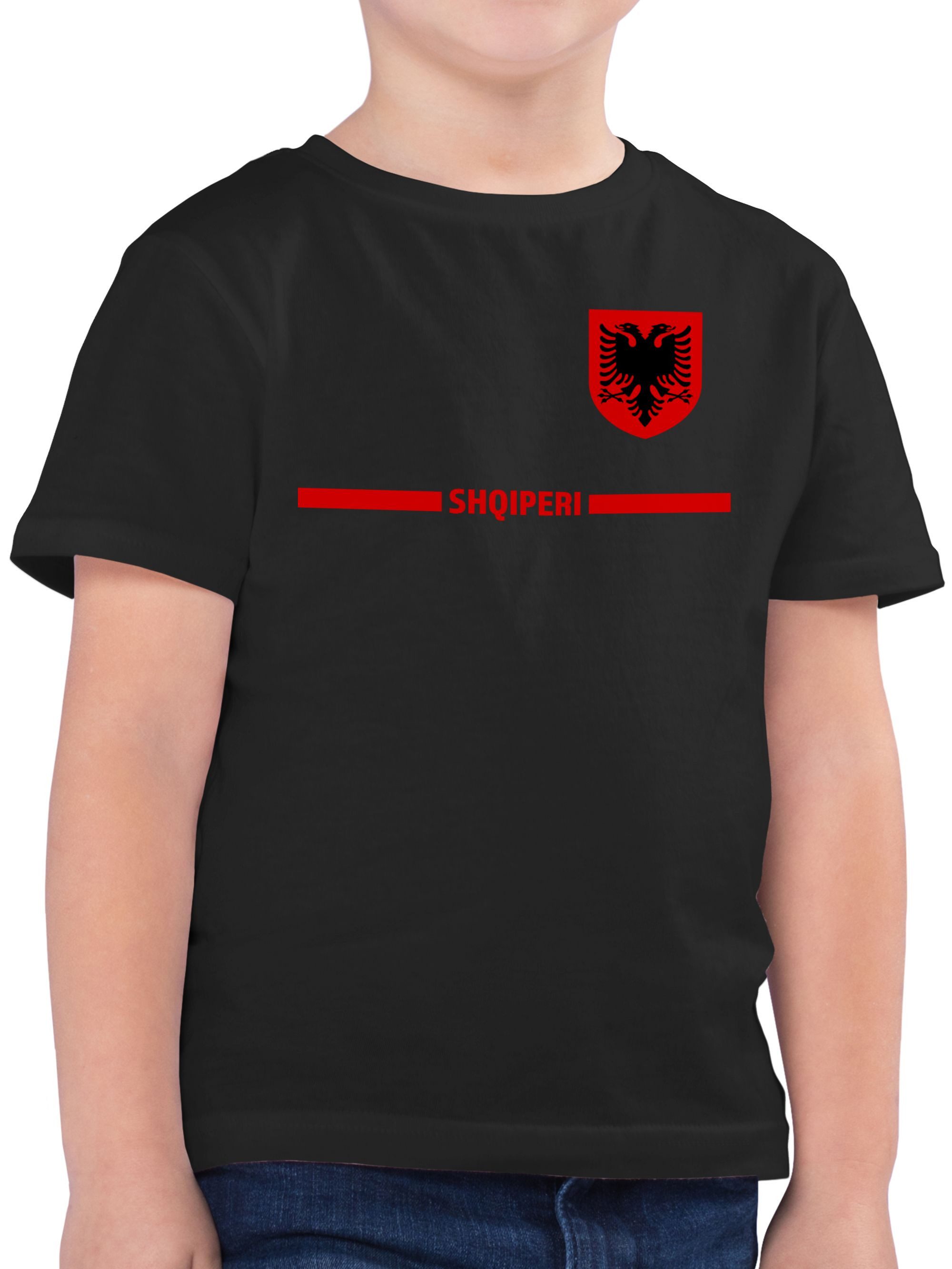 T-Shirt Albanien Trikot Wappen, Shqipëri mit Stolz, Albanisches Fan-Motiv