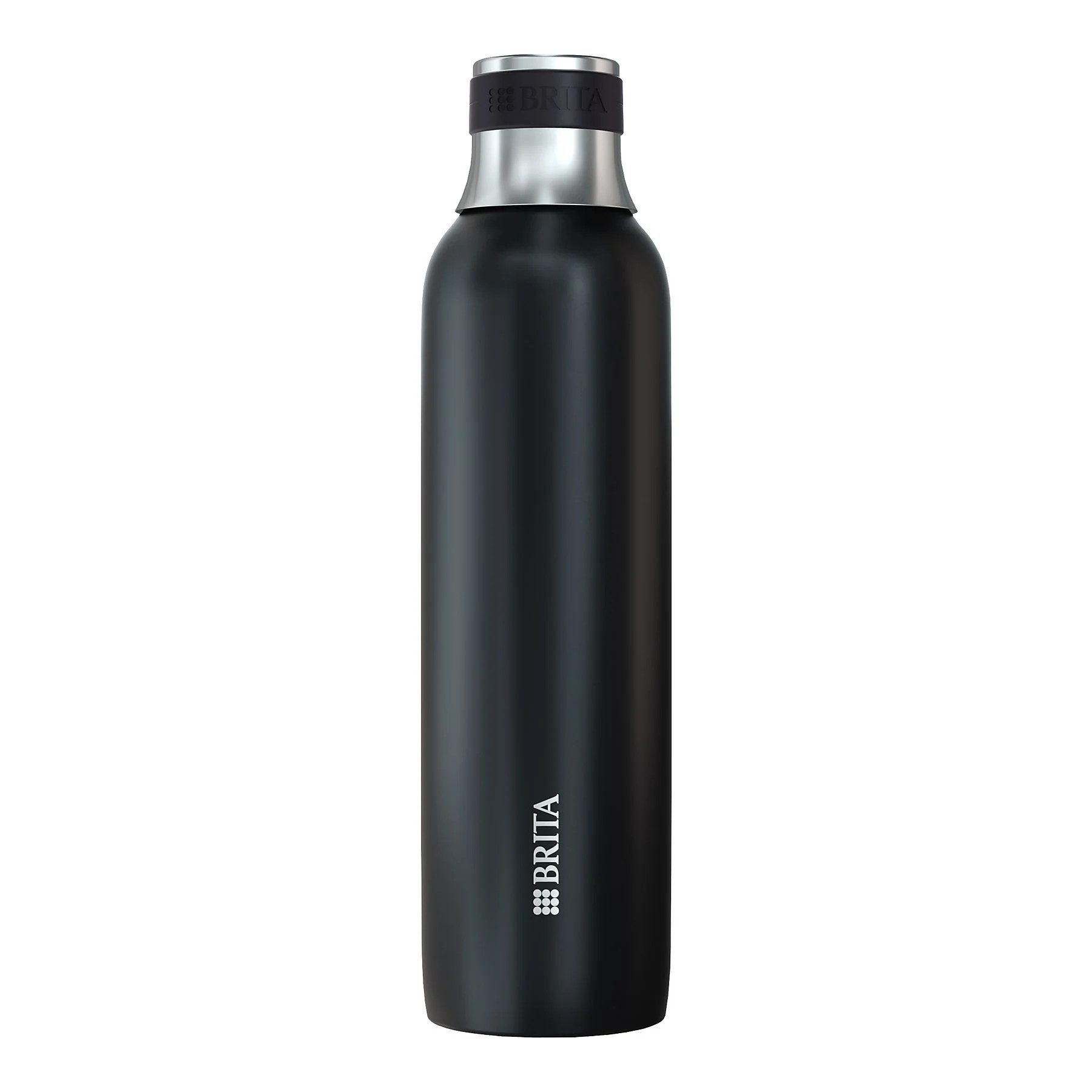 BRITA Trinkflasche BRITA Edelstahlflasche schwarz (0,65l) für sodaTRIO – Isoliertes