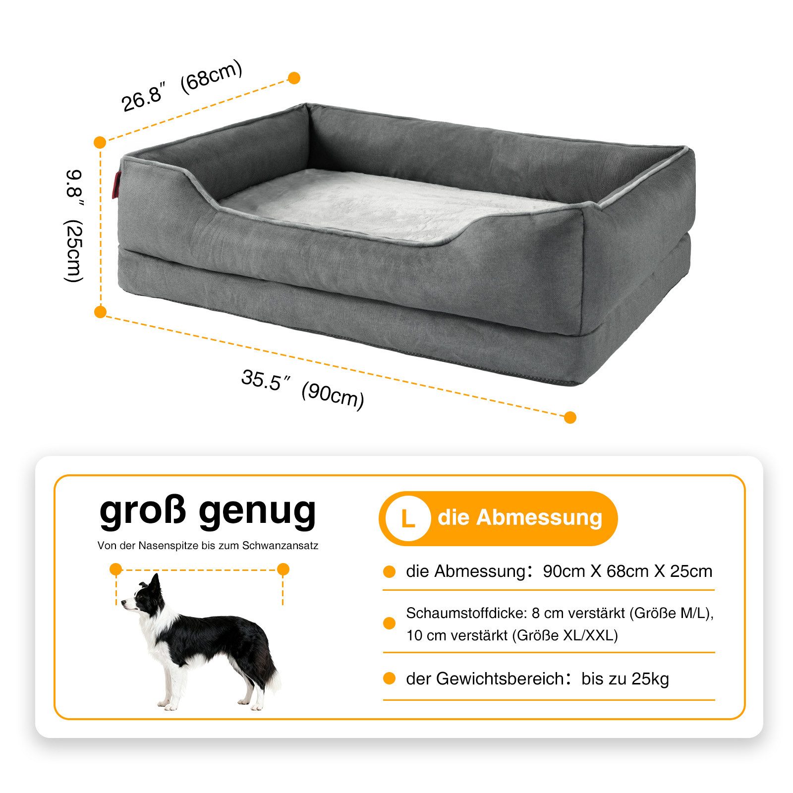 Zedelmaier Hundebett für mittelgroße und große Hunde Hundesofa Hundekissen günstig online kaufen