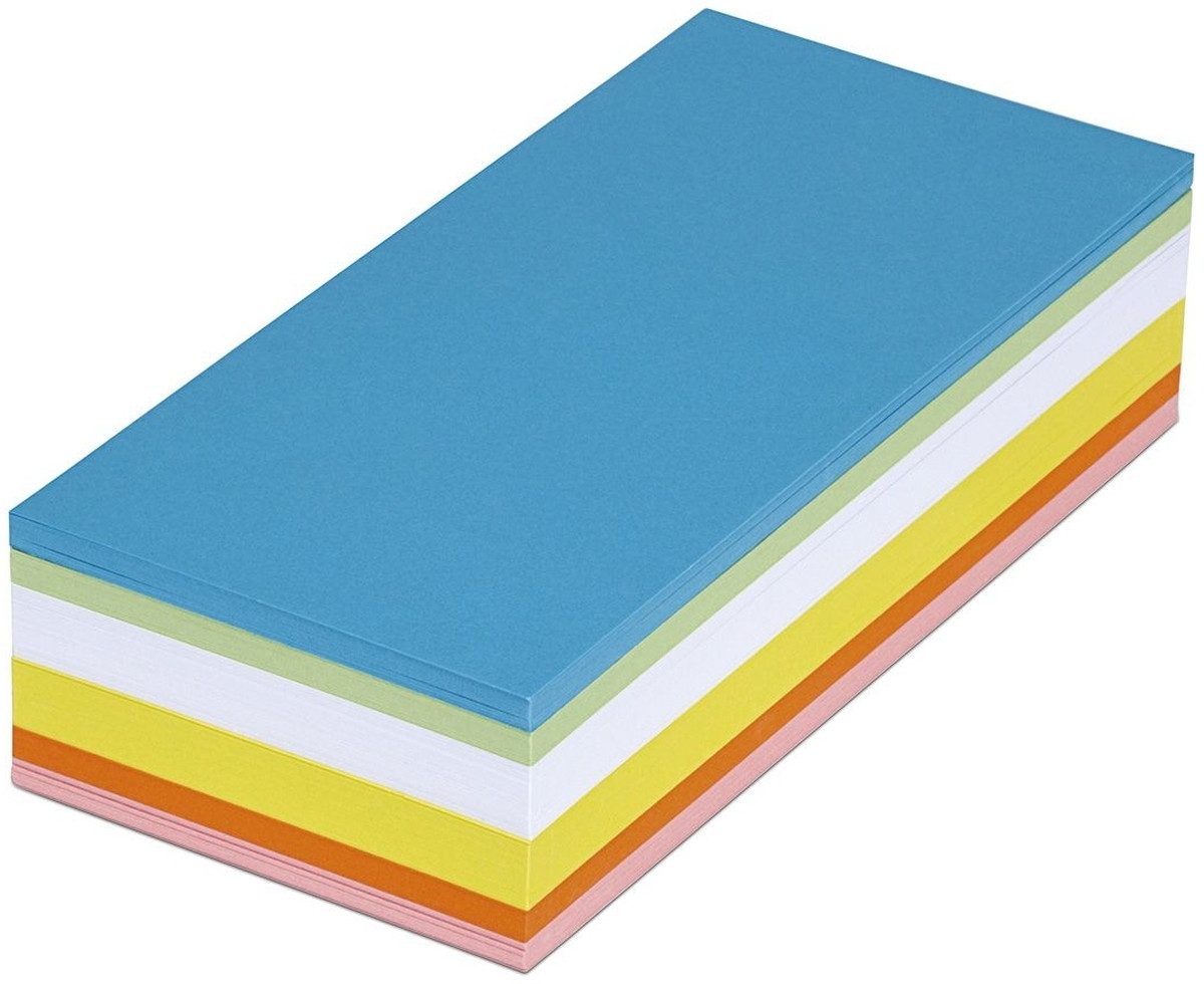 MAUL Moderationskoffer Moderationskarten Rechteck 95x205mm sortiert VE=250 stück