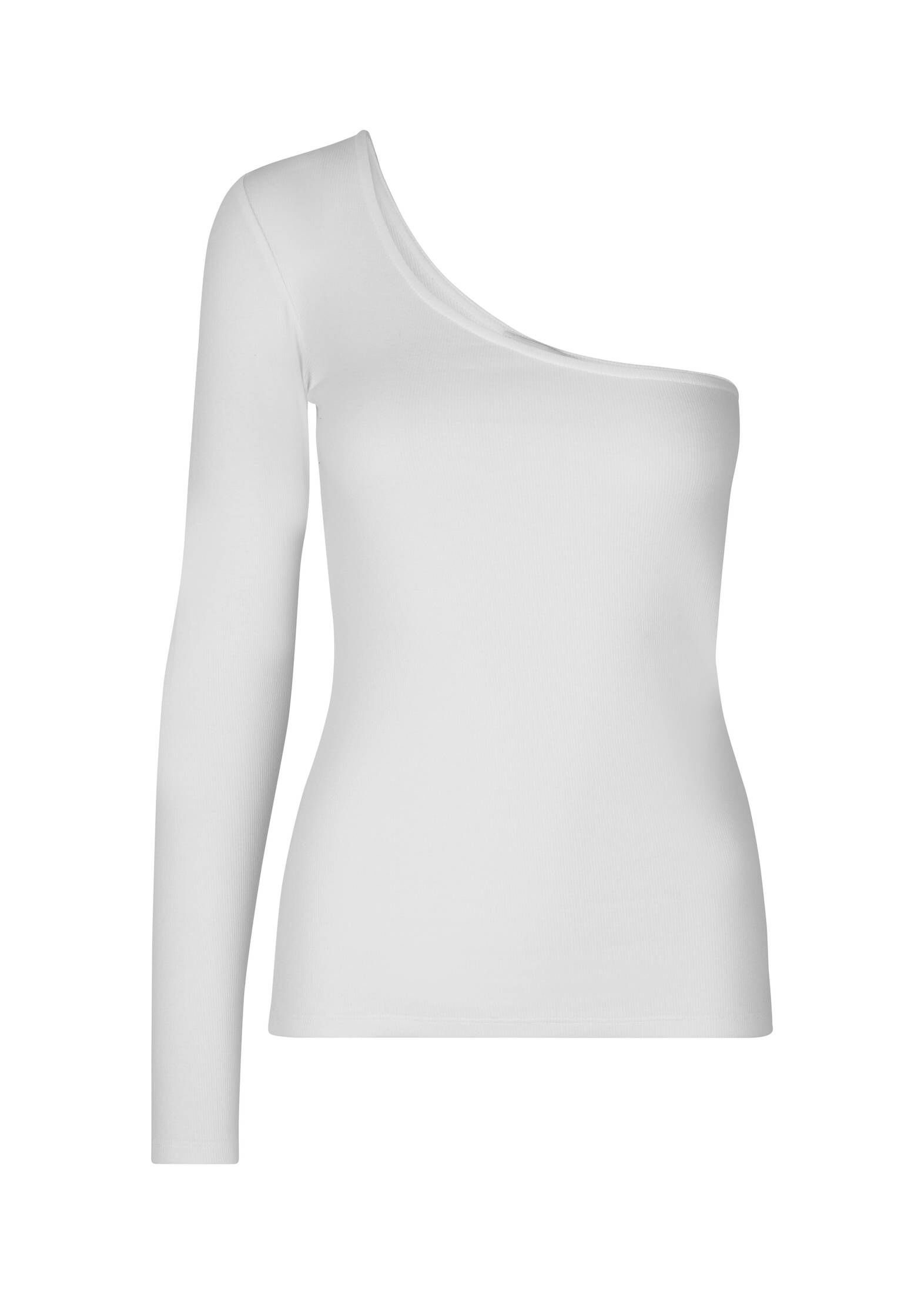 5% Damen Baumwolle, Material: 95% LS Modström ONE Elasthan IGORMD T-Shirt TOP Longsleeve SHOULDER (1-tlg), Obermaterial: