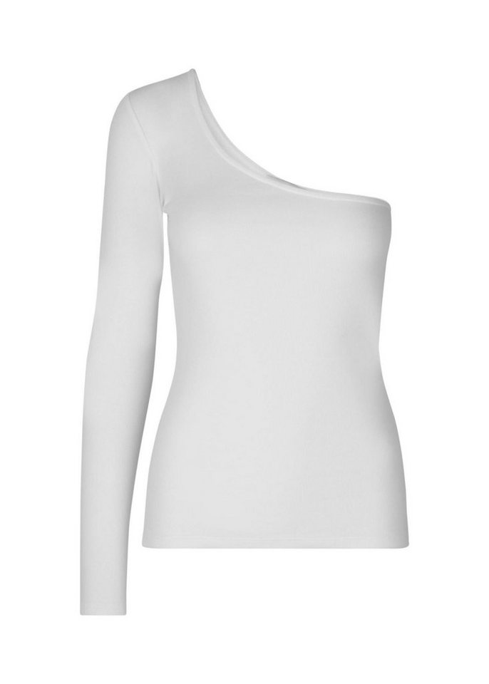Modström T-Shirt Damen Longsleeve IGORMD ONE SHOULDER LS TOP (1-tlg),  Material: Obermaterial: 95% Baumwolle, 5% Elasthan