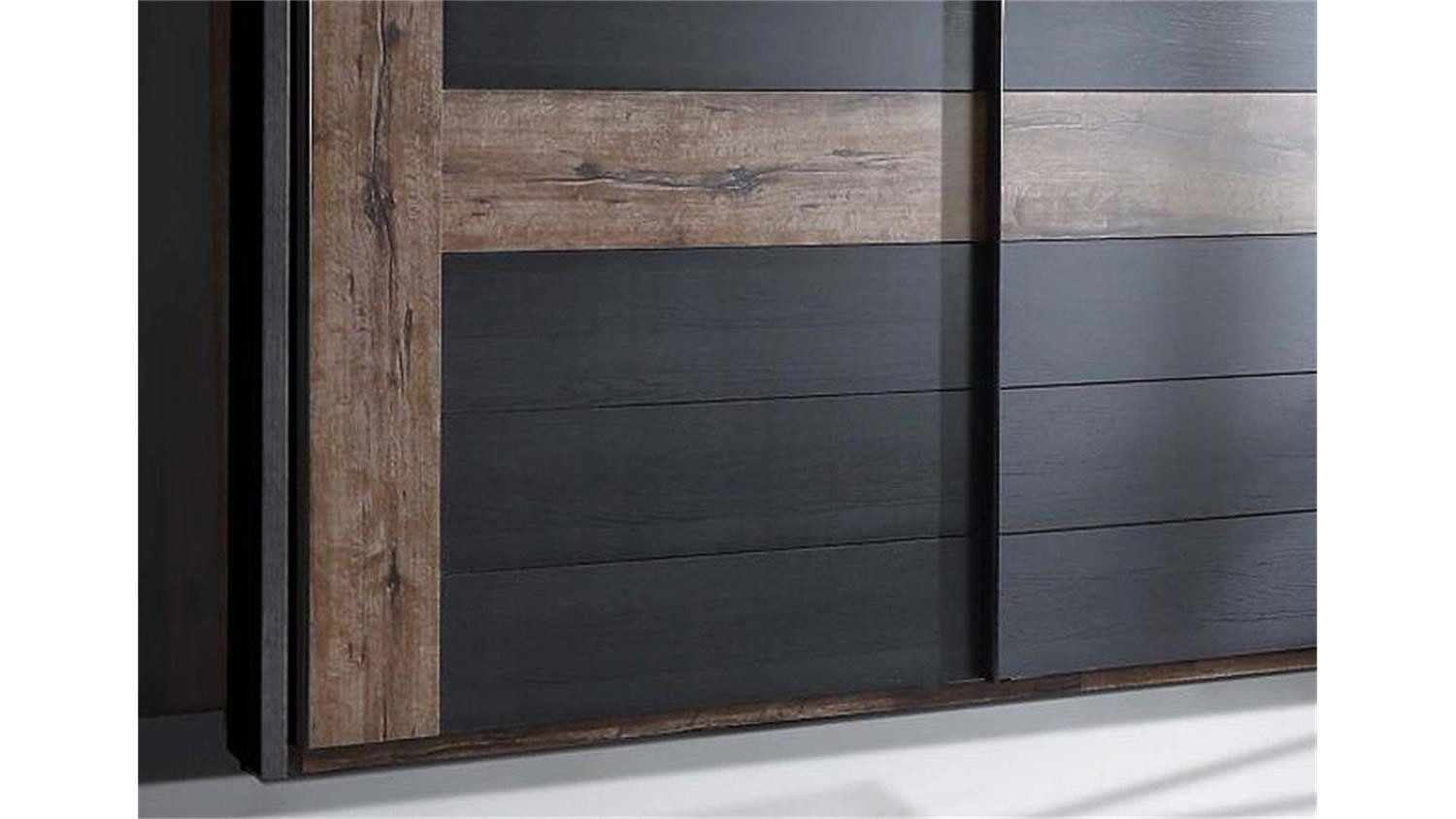 Forte Schwebetürenschrank Schwebetürenschrank Bellevue Schwarzeiche und Schlammeiche