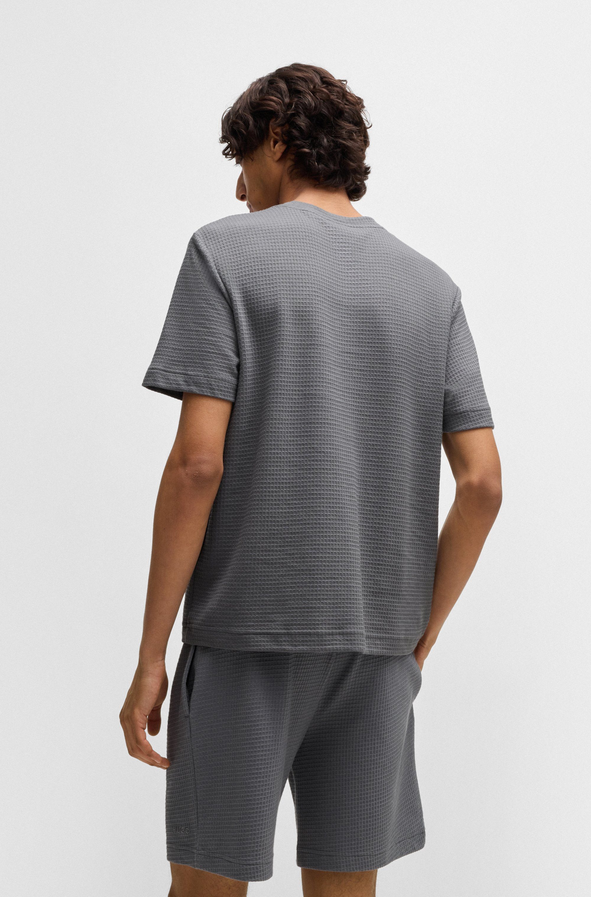 HUGO T-Shirt,Austin T-Shirt Waffelstruktur und Logo-Stickerei günstig online kaufen