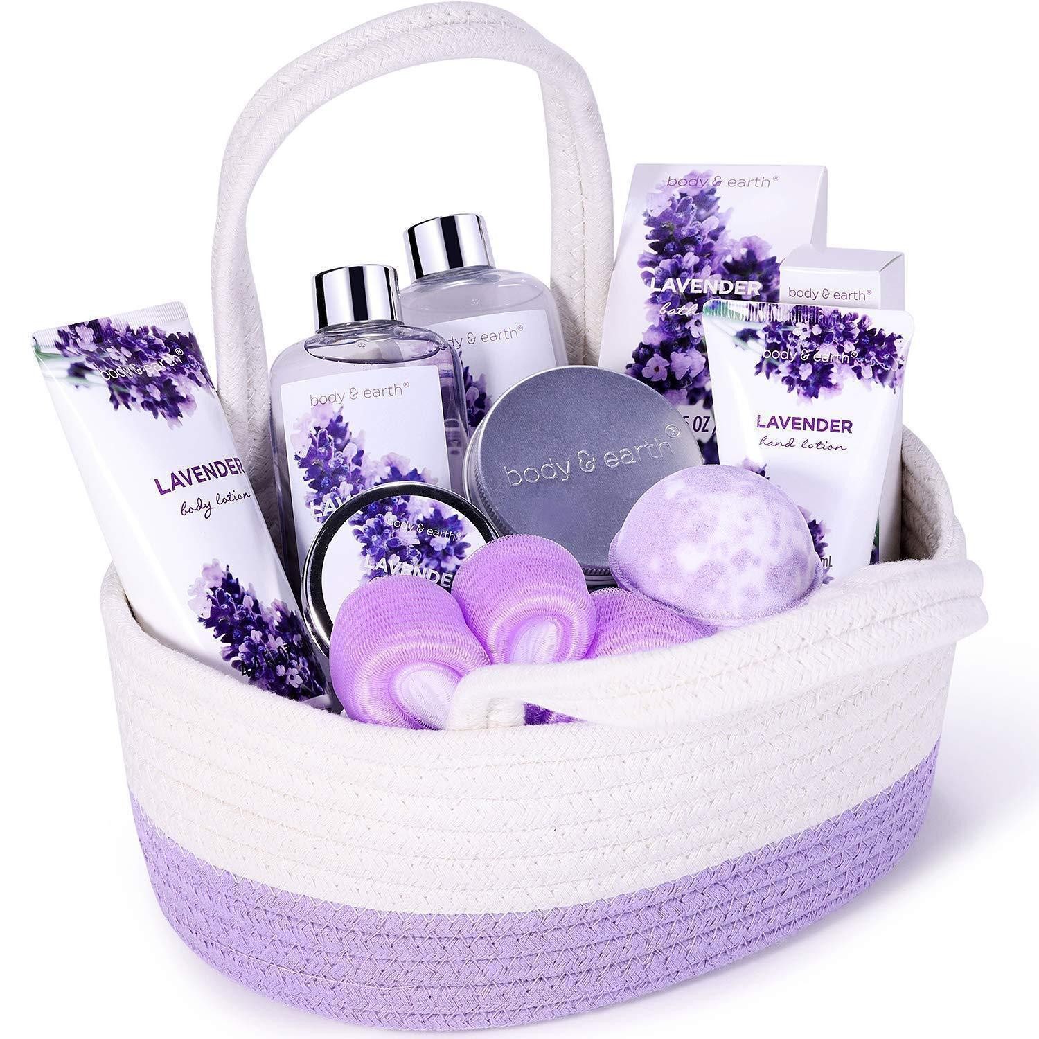 LuxusKollektion Pflege-Geschenkset 11 tlg. Lavendel Geschenkset für Frauen, Wellness & Spa