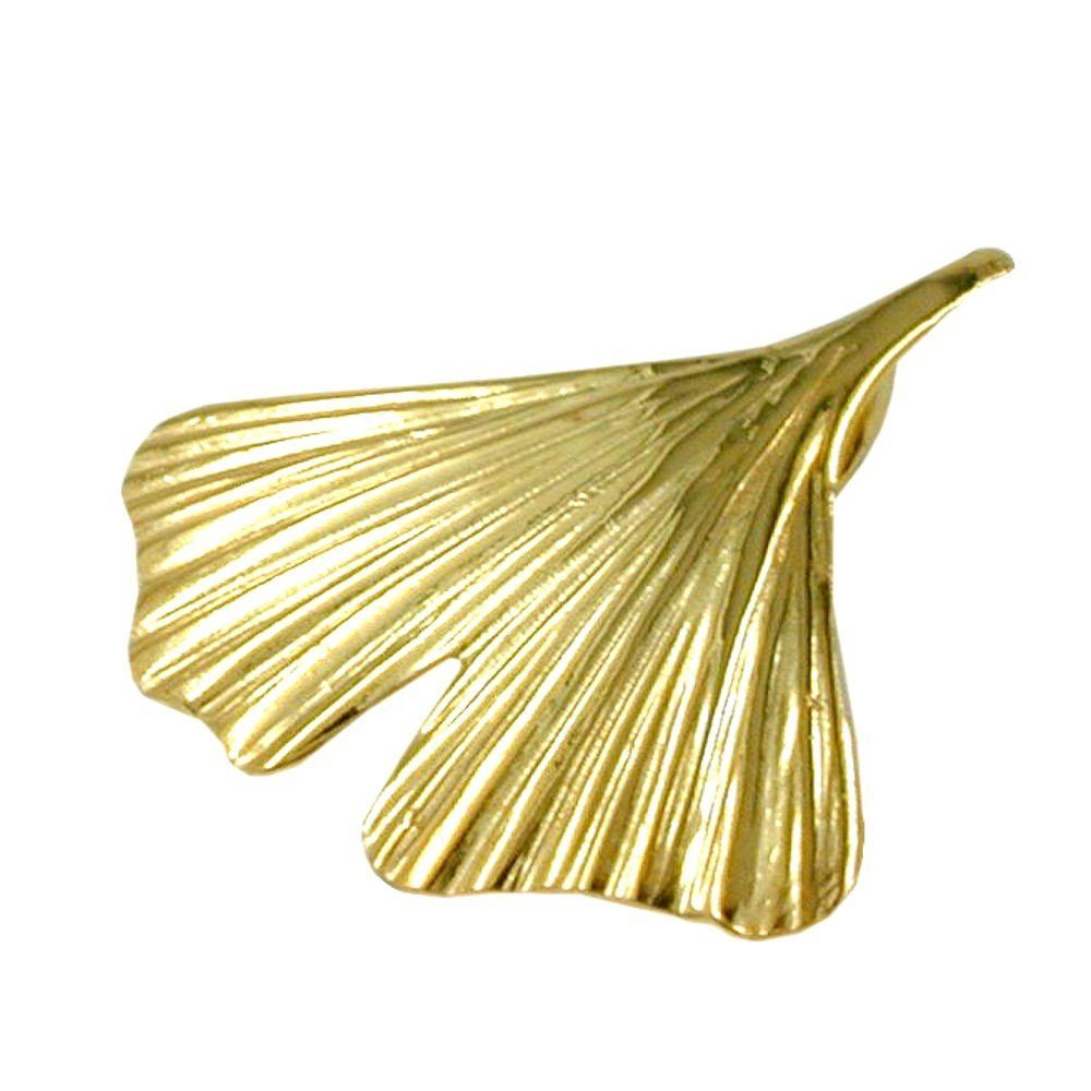 Krone Damen, Halsschmuck Schmuck Anhänger Kettenanhänger - Goldanhänger Gelbgold Gold Ginkgoblatt Gold 375 375