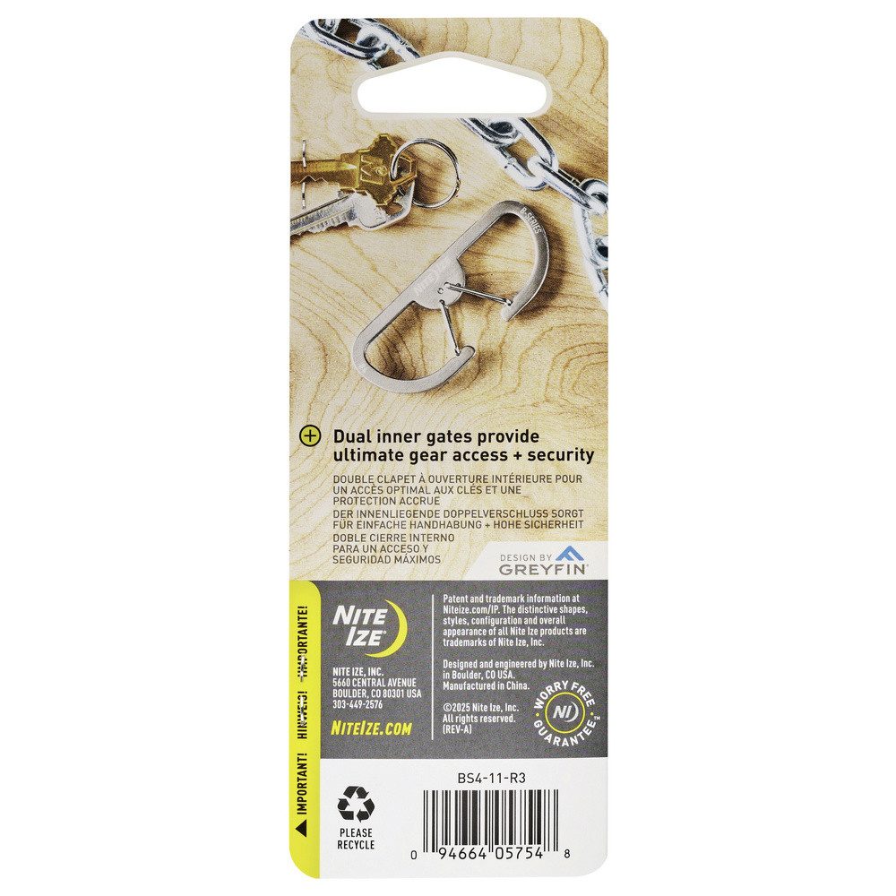 Nite Ize Tunnelzelt NITE Ize NI-BS4-11-R3 Karabiner 73 mm x 30 mm x 7 mm 1 St.