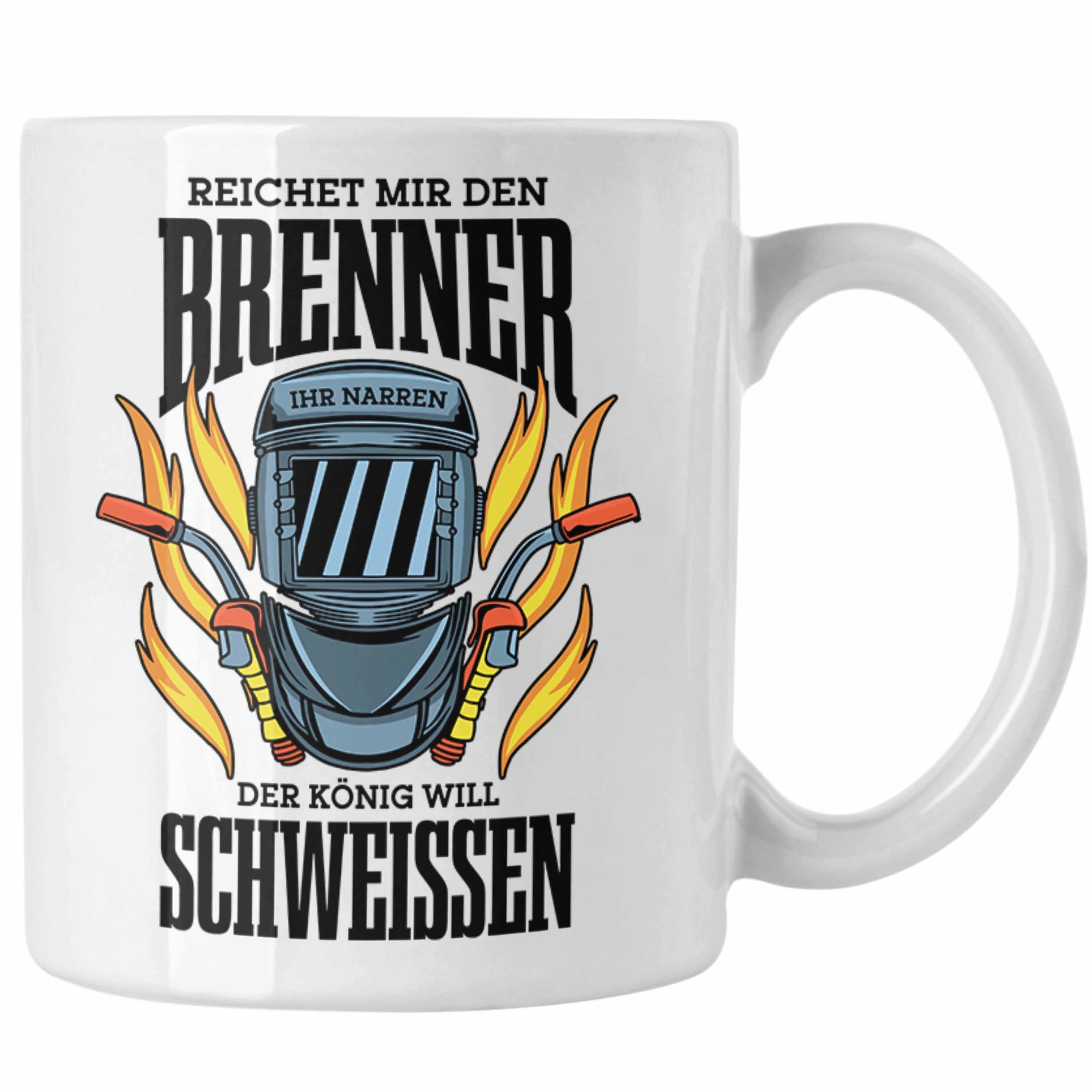 Trendation Tasse Schweißen Tasse Geschenk Schmied Schweißer Geschenkidee Metallbauer Weiss