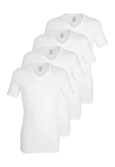 GÖTZBURG Unterhemd GÖTZBURG Herren T-Shirt weiß uni 4er Pack (4-St)