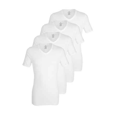 GÖTZBURG Unterhemd GÖTZBURG Herren T-Shirt weiß uni 4er Pack (4-St)
