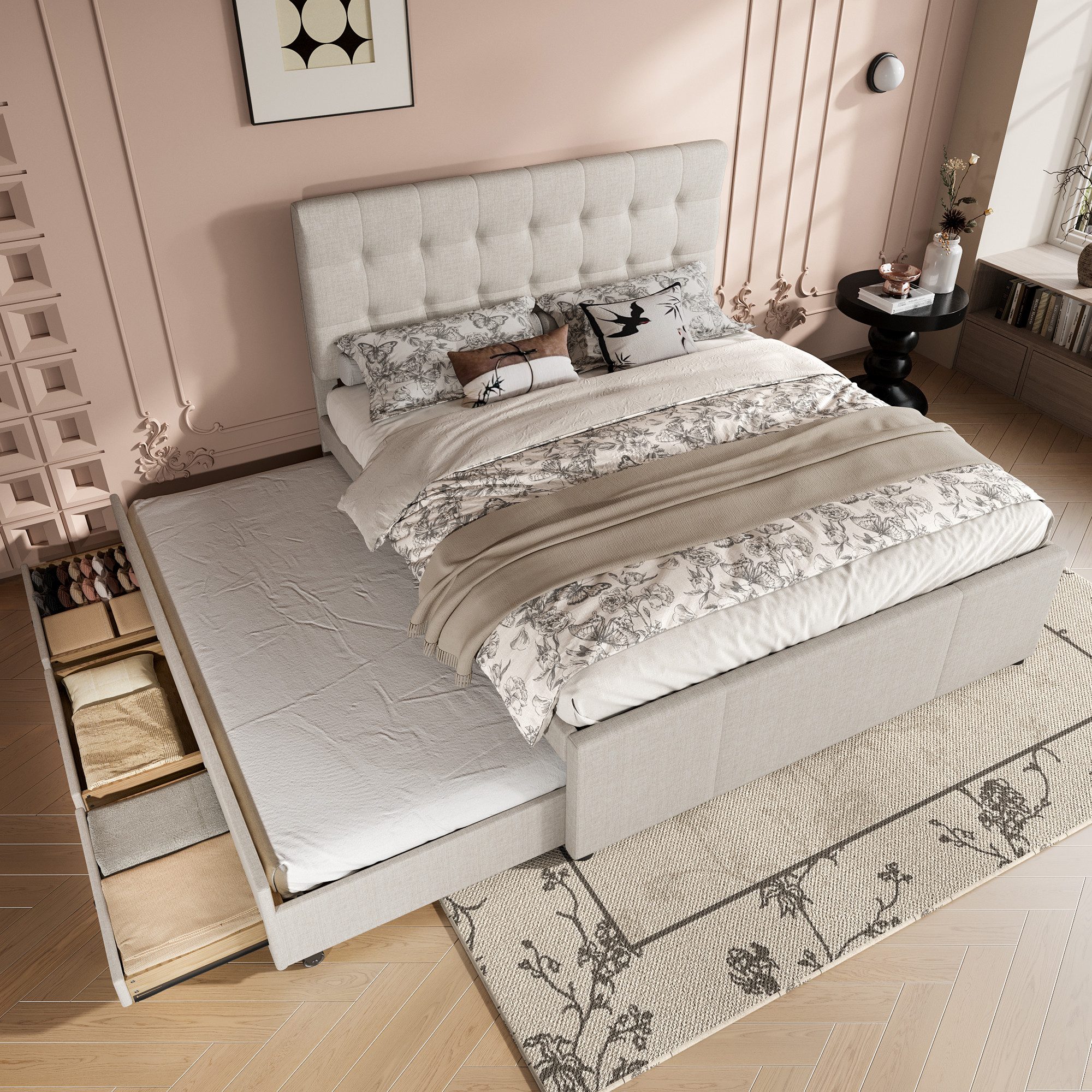 STILVORA Polsterbett 140x200 mit matratze und günstig online kaufen