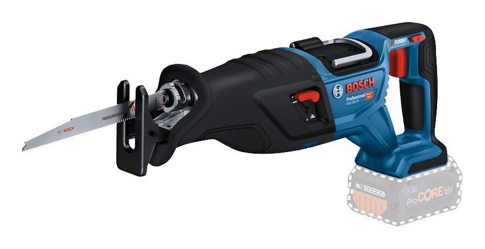 Bosch Professional Akku-Säbelsäge GSA 18V-28, BITURBO Ohne Akku mit Säbelsägeblatt - in L-BOXX 238