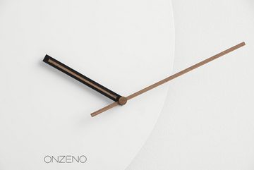 ONZENO Wanduhr THE INDEPENDENT. 60x53x1.2 cm (handgefertigte Design-Uhr)