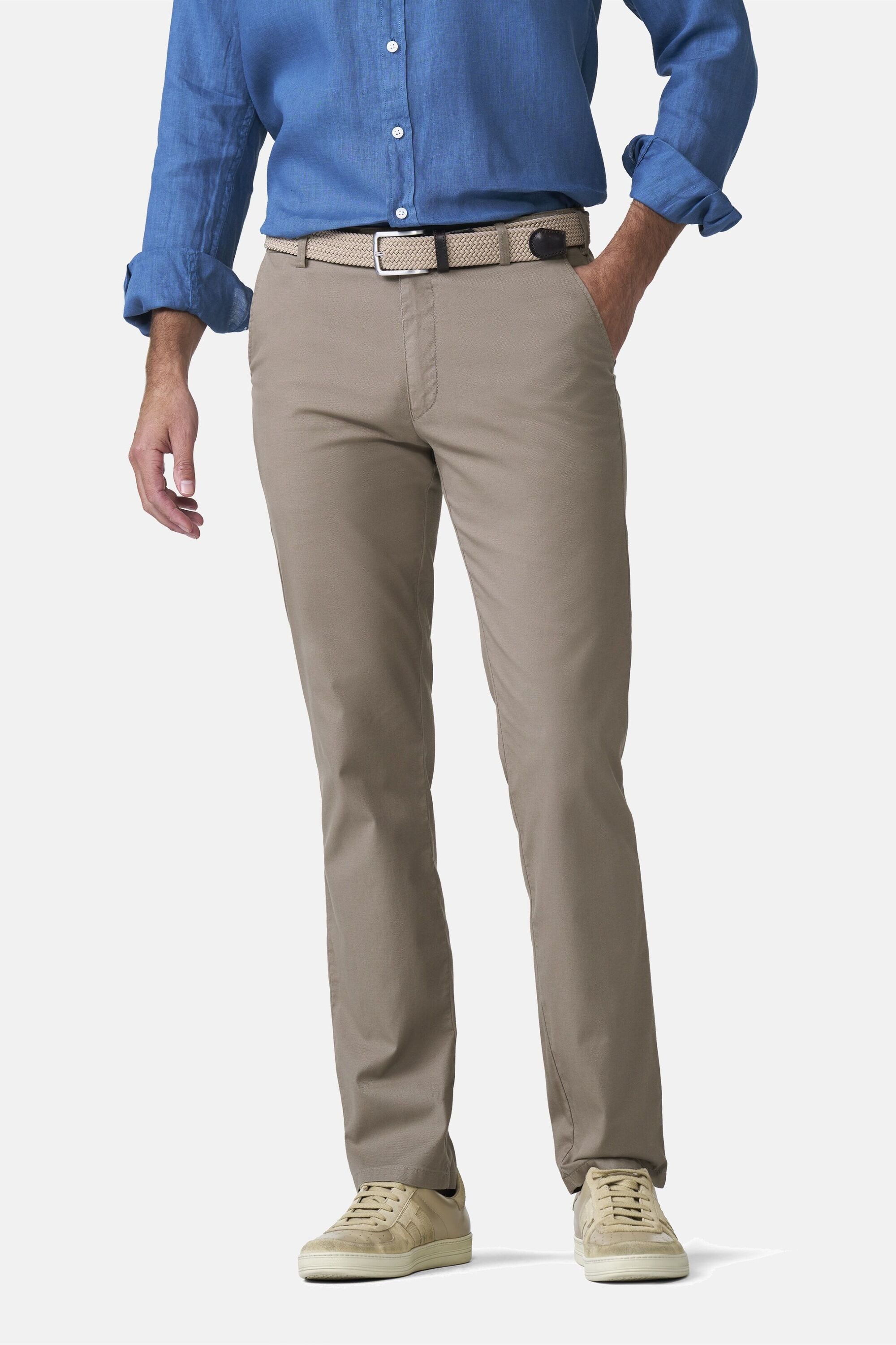 MEYER Chinos Oslo 1-5081 mit bundgewebtem Innenfutter