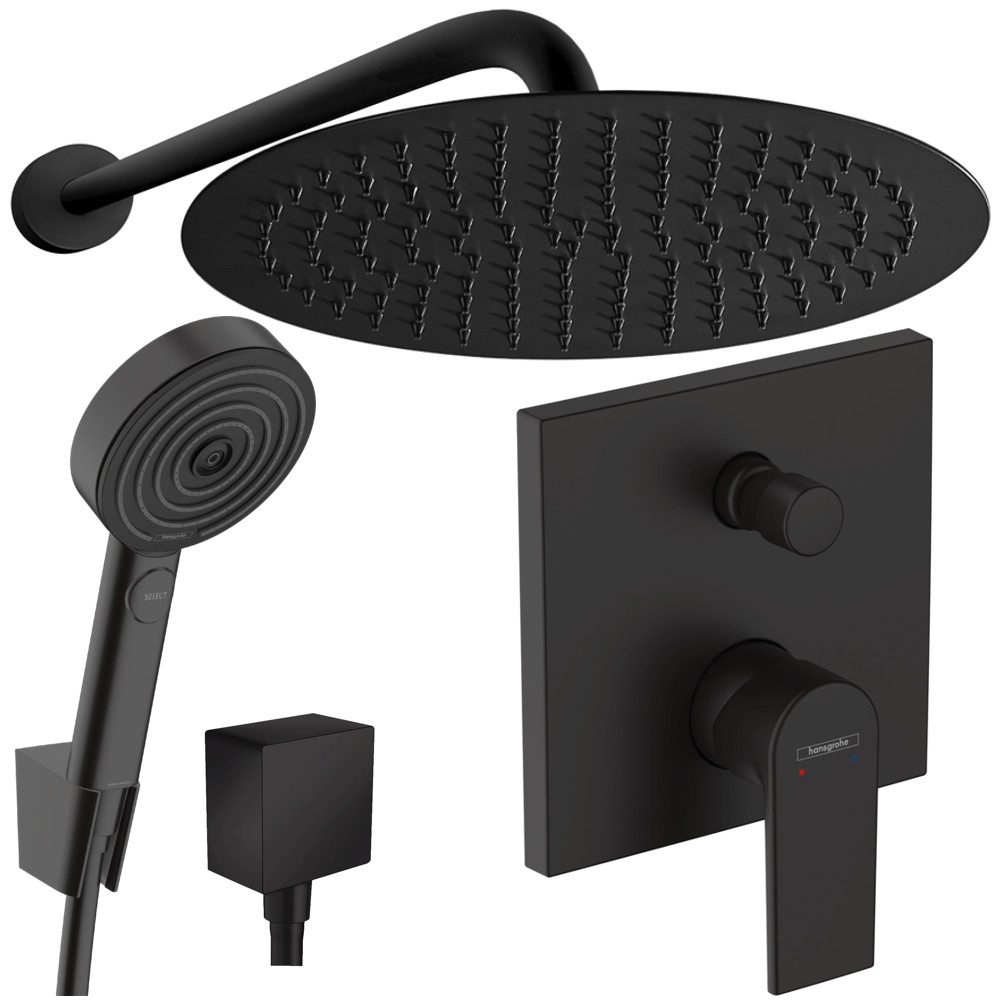 Hansgrohe und Jowi Duscharmatur Vernis Shape Unterputz Duscharmatur Schwarz günstig online kaufen