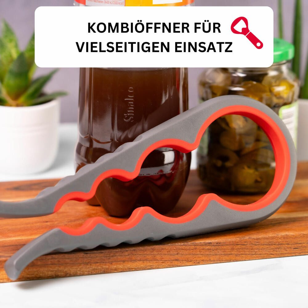 WESTMARK Multiöffner Länge: 23 cm, Moby Dick, Glas- und Flaschenöffner/Deckelöffner, ergonomischer Griff, platzsparend, spülmaschinengeeignet