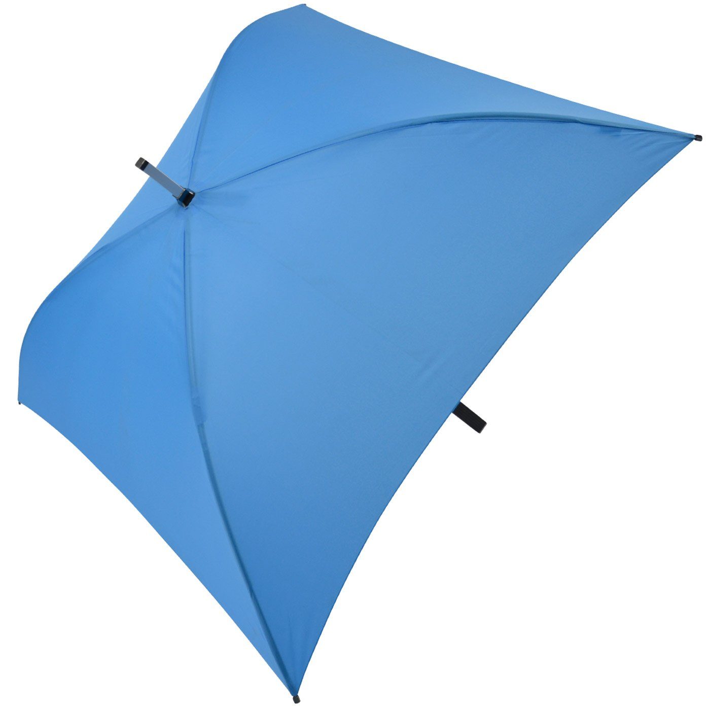 Impliva Langregenschirm All der ganz Regenschirm voll Square® besondere quadratischer hellblau Regenschirm