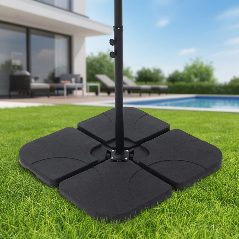 Melko Kunststoffschirmständer Sonnenschirmständer Schirmhalter Schirmständer 60 L / 80 kg 4er Set, Stück, 4 tlg.