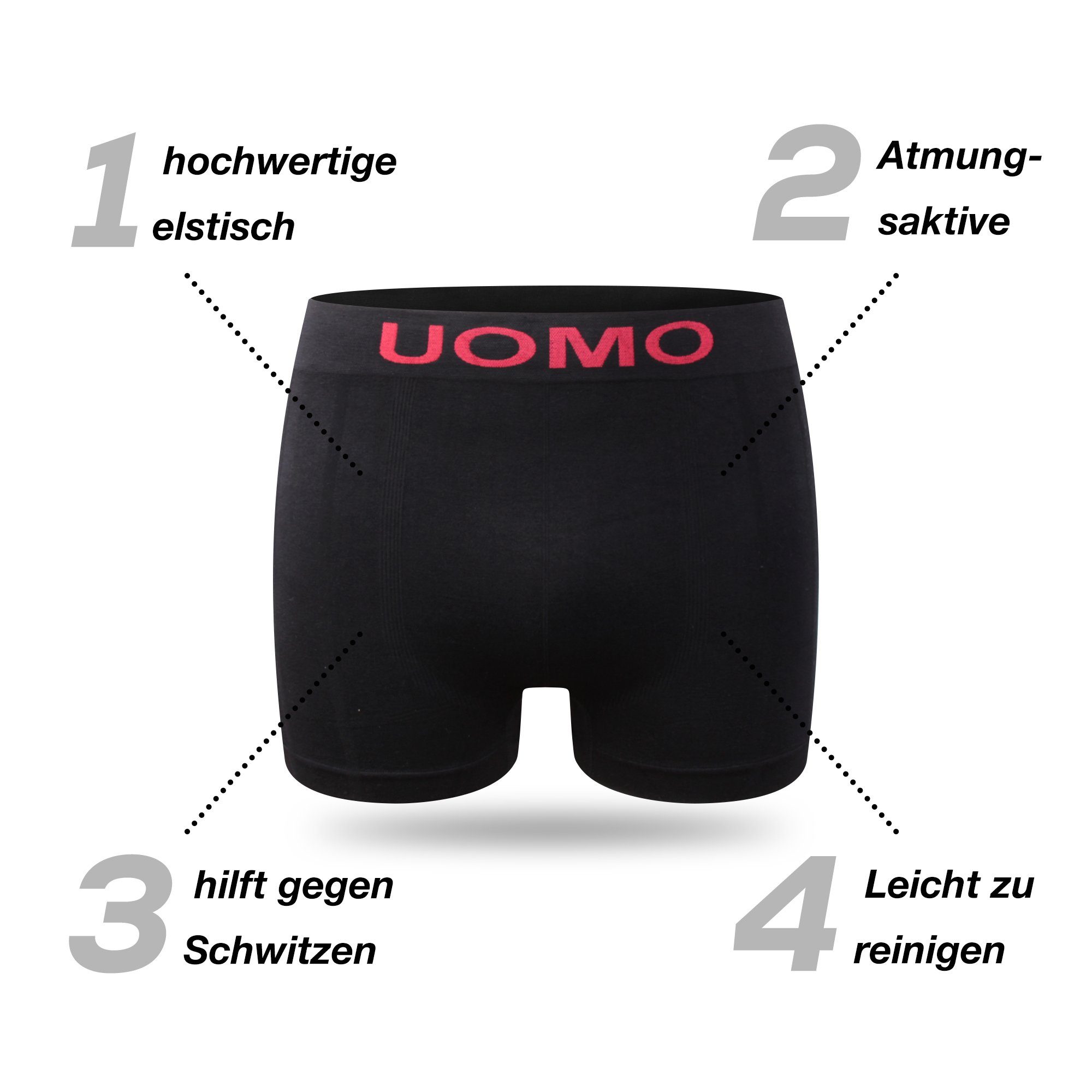 L&K Boxershorts 1209 (10er-Pack) Boxershorts aus Mikrofaser ohne Seitennaht in 10 verschiedenen Modelle – Bild 3 von 5