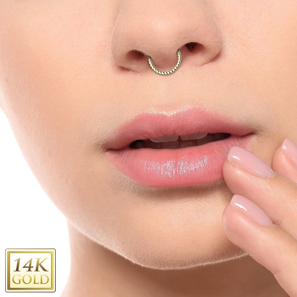 Taffstyle Nasenpiercing Piercing Septum Geflochten 585 günstig online kaufen