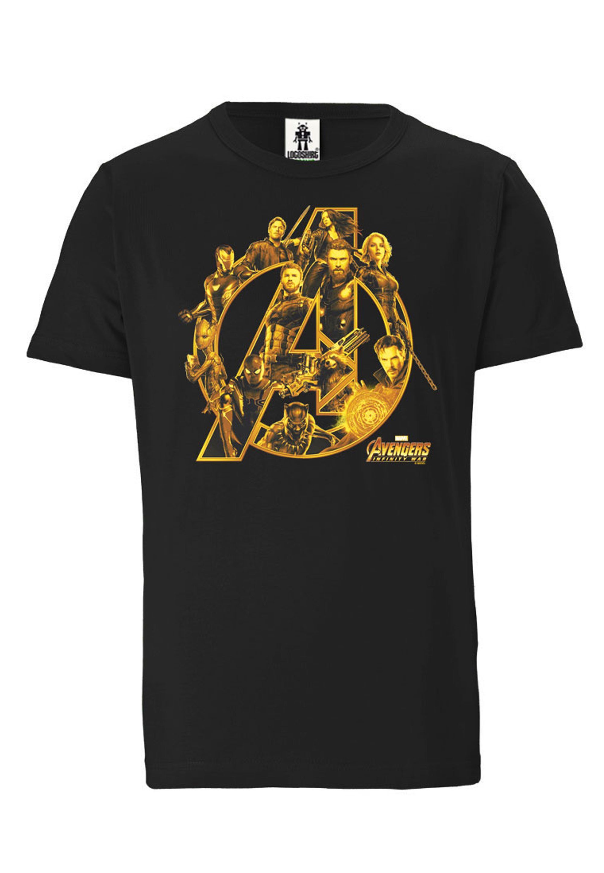Avengers-Frontprint - LOGOSHIRT Marvel Infinty Avengers War coolem T-Shirt mit -