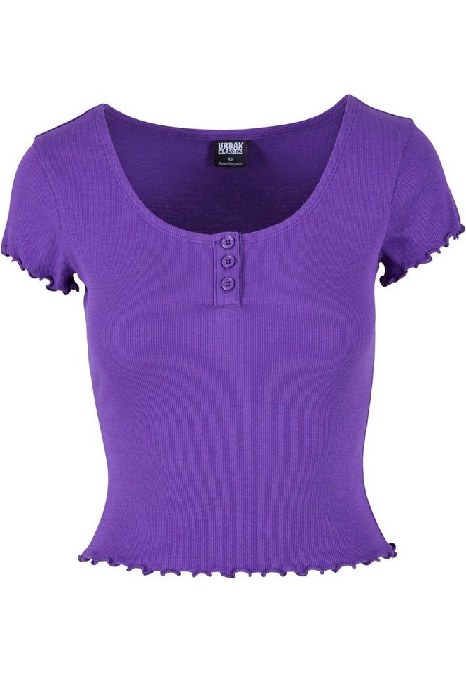 URBAN CLASSICS T-Shirt Urban Classics Damen Ladies Rib Babylock Tee (1-tlg)