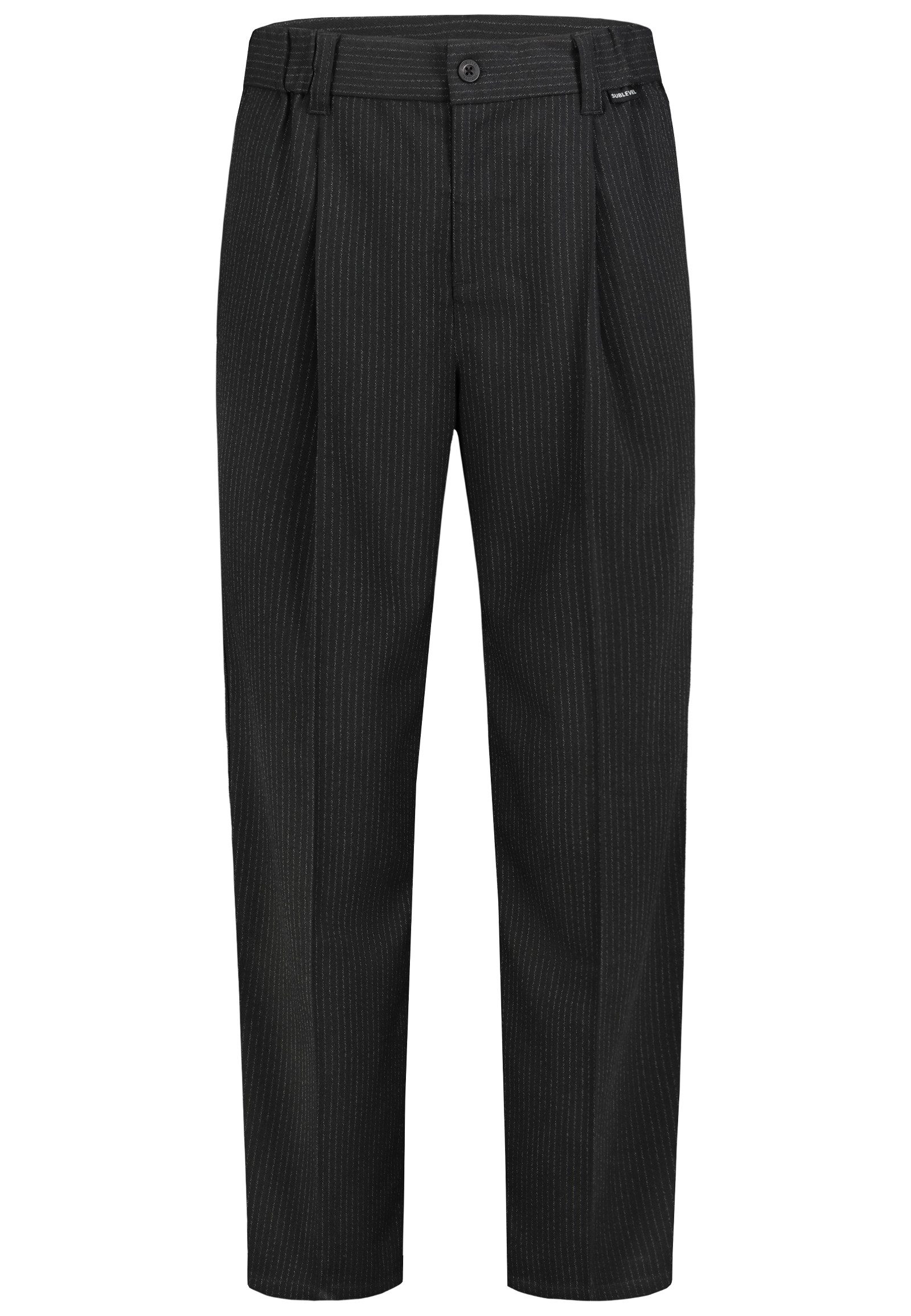 SUBLEVEL Stoffhose Herren Chinohose mit Muster Wide Leg, Karo-, Hahnentritt- oder Streifenmuster