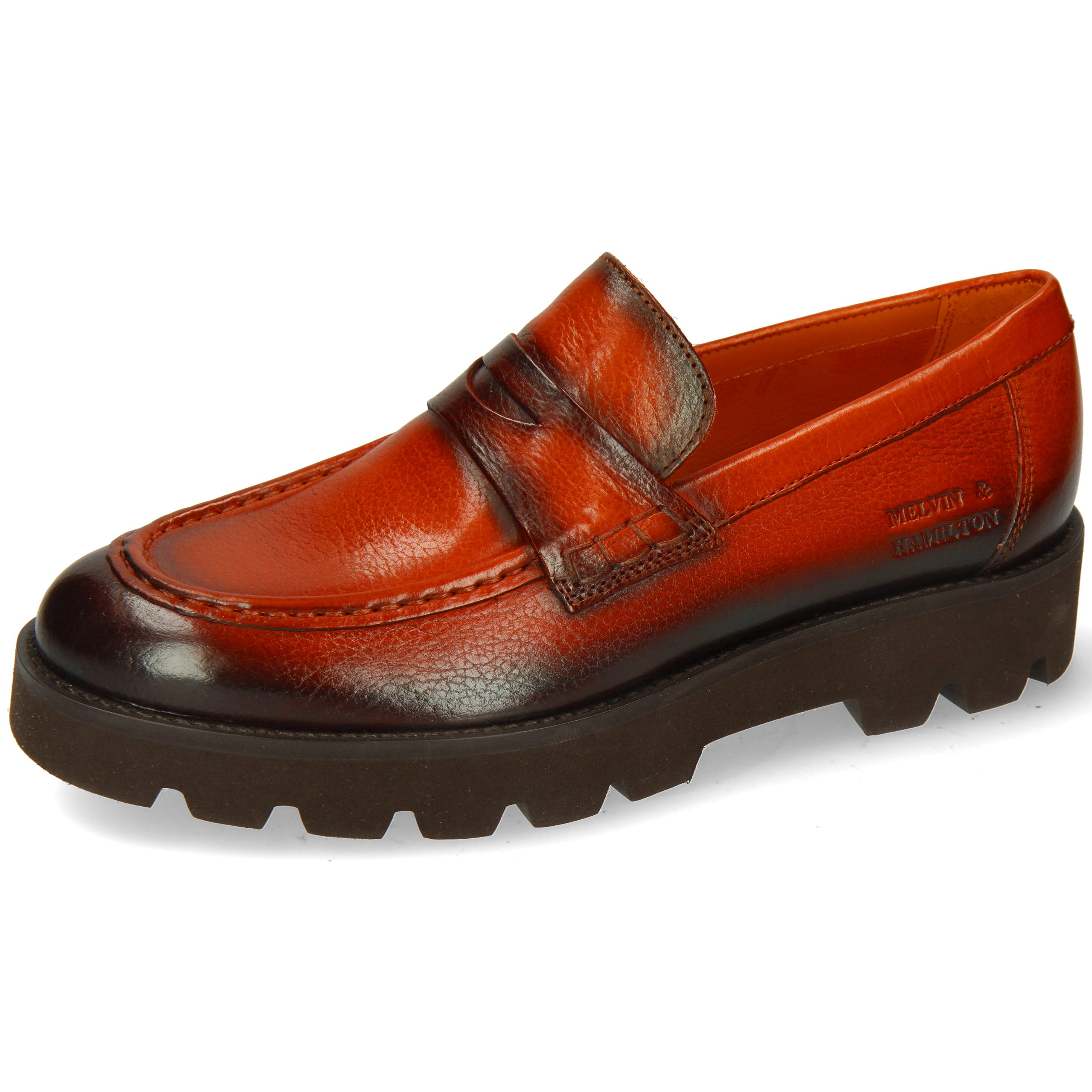 Melvin & Hamilton Jade 6 Loafer Prato Winter Orange Lining