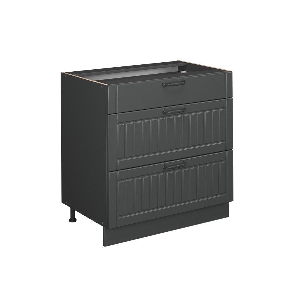 Vicco Unterschrank Fame-Line, Dunkelgrau/Anthrazit, 80 cm günstig online kaufen