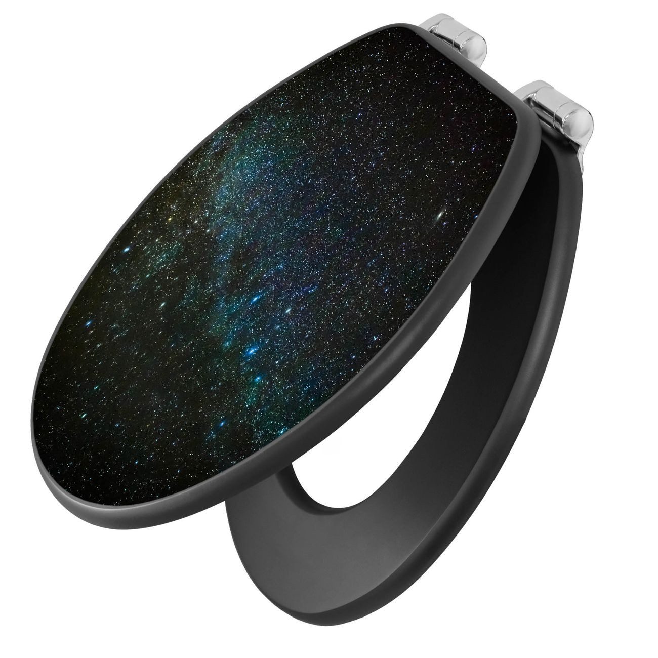 banjado WC-Sitz Anthrazit Motiv Nachthimmel (umweltfreundliches Material, i günstig online kaufen