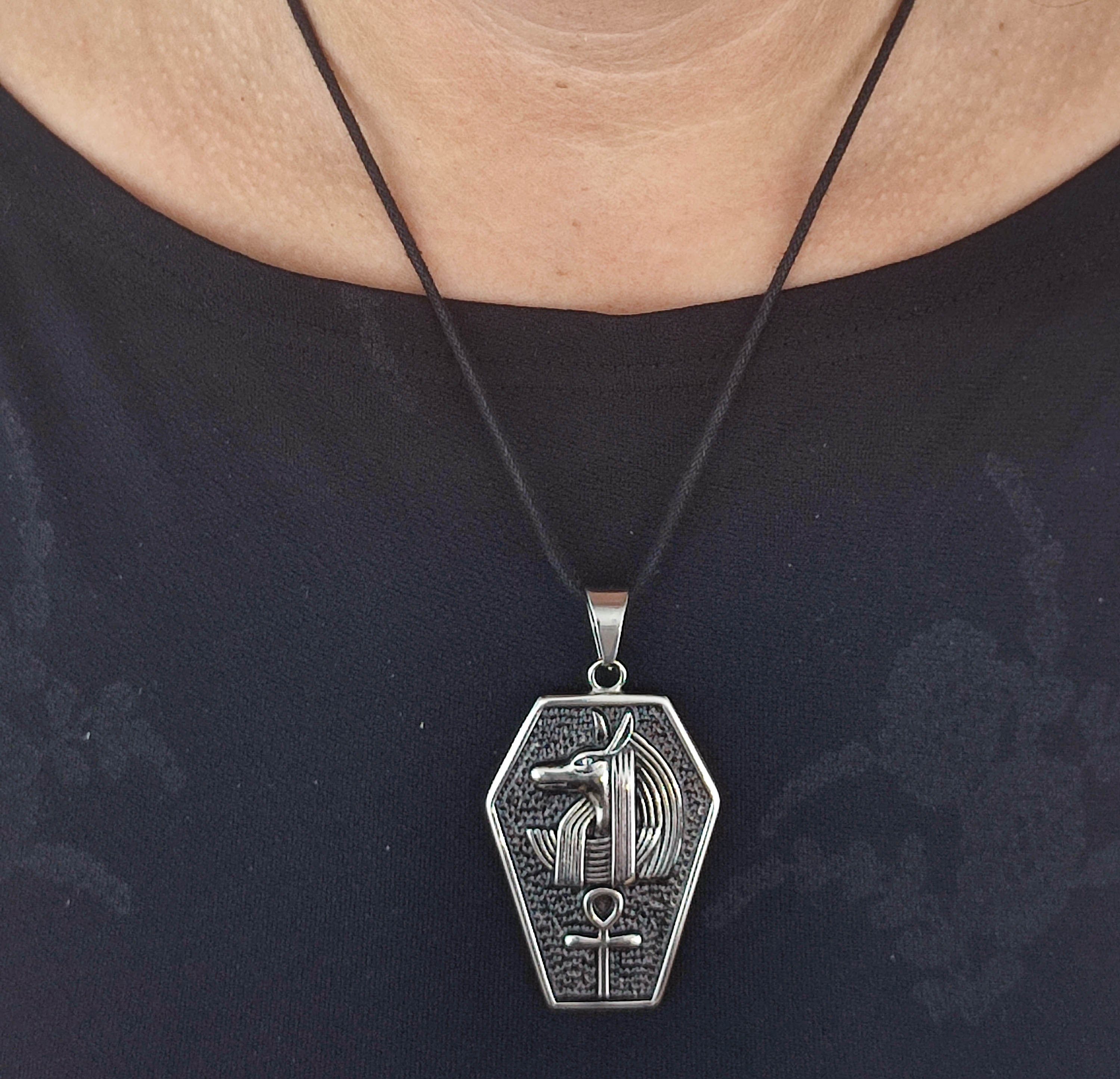 Kiss of Leather Kettenanhänger Ankh Anch Ägypten Henkelkreuz Koptisches Kreuz Anubis Anhänger