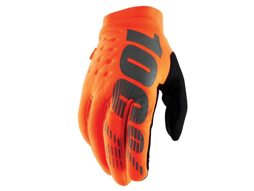 Fahrradhandschuhe 100% Brisker Cold Weather Glove XL orange/black - warmer MTB-Handschuh